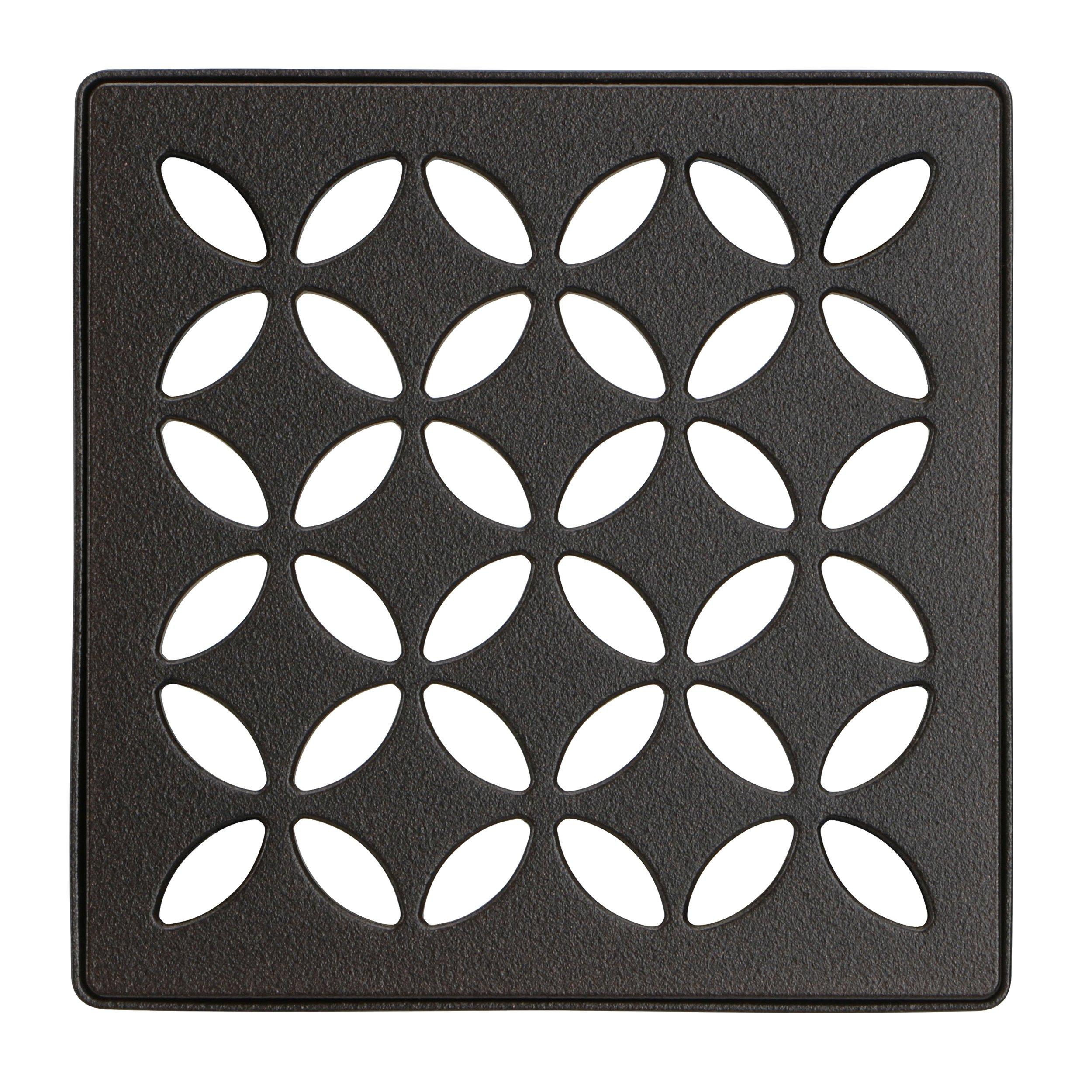 Schluter Kerdi-Drain 4in. Grate Bronze Floral