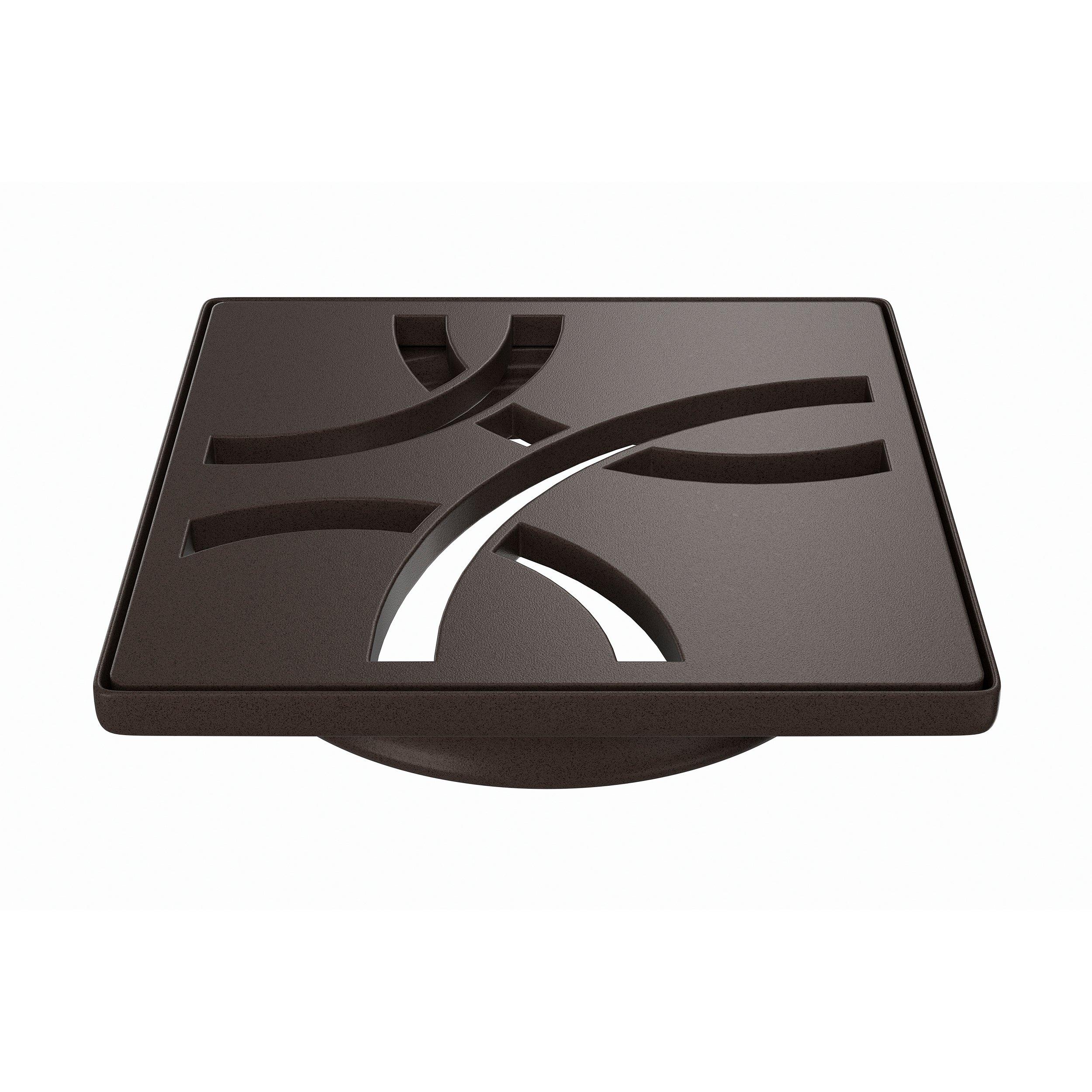 Schluter Kerdi-Drain 4in. Grate Bronze Curve