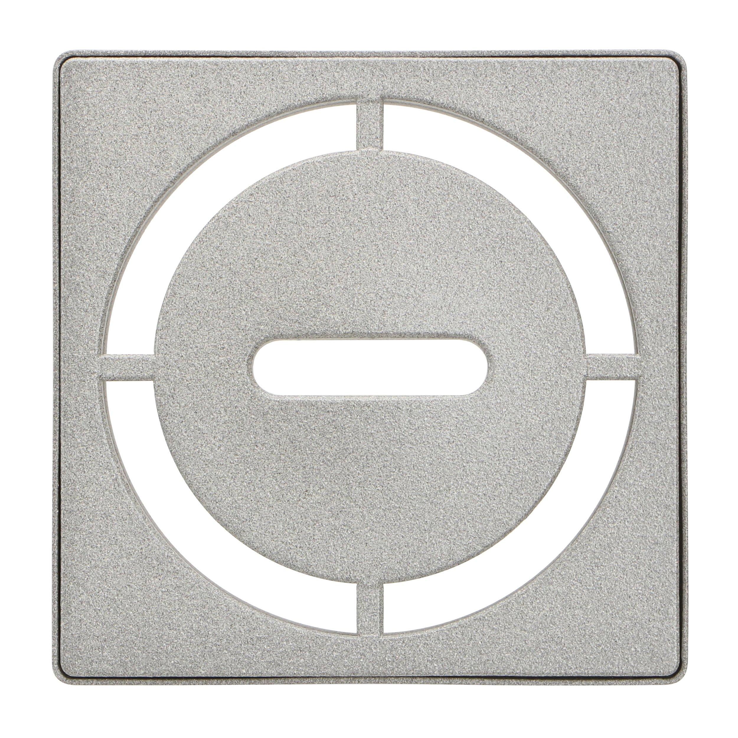 Schluter Kerdi-Drain 4in. Grate Stone Grey Pure