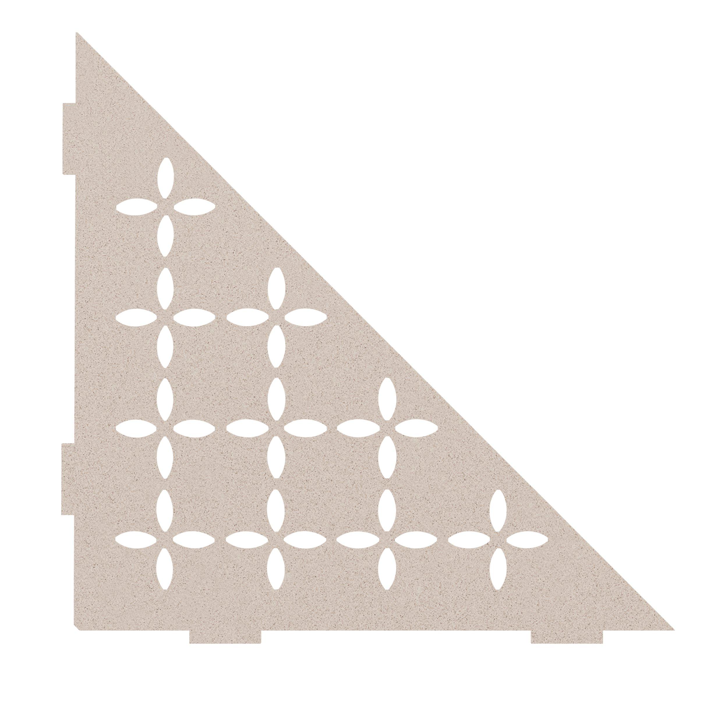 Schluter Shelf Triangular Corner Floral Cream