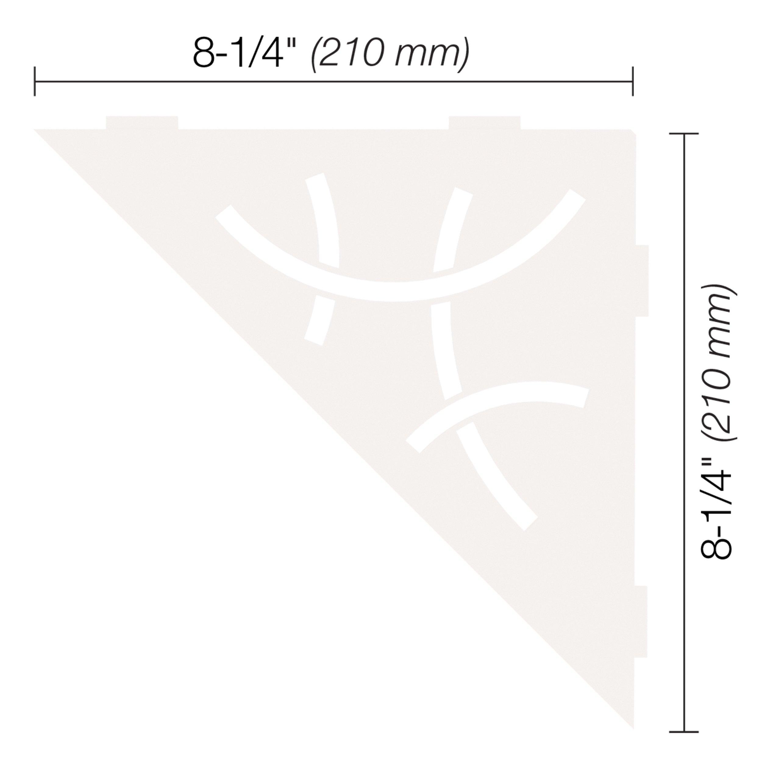 Schluter Shelf Triangular Corner Curve Matte White