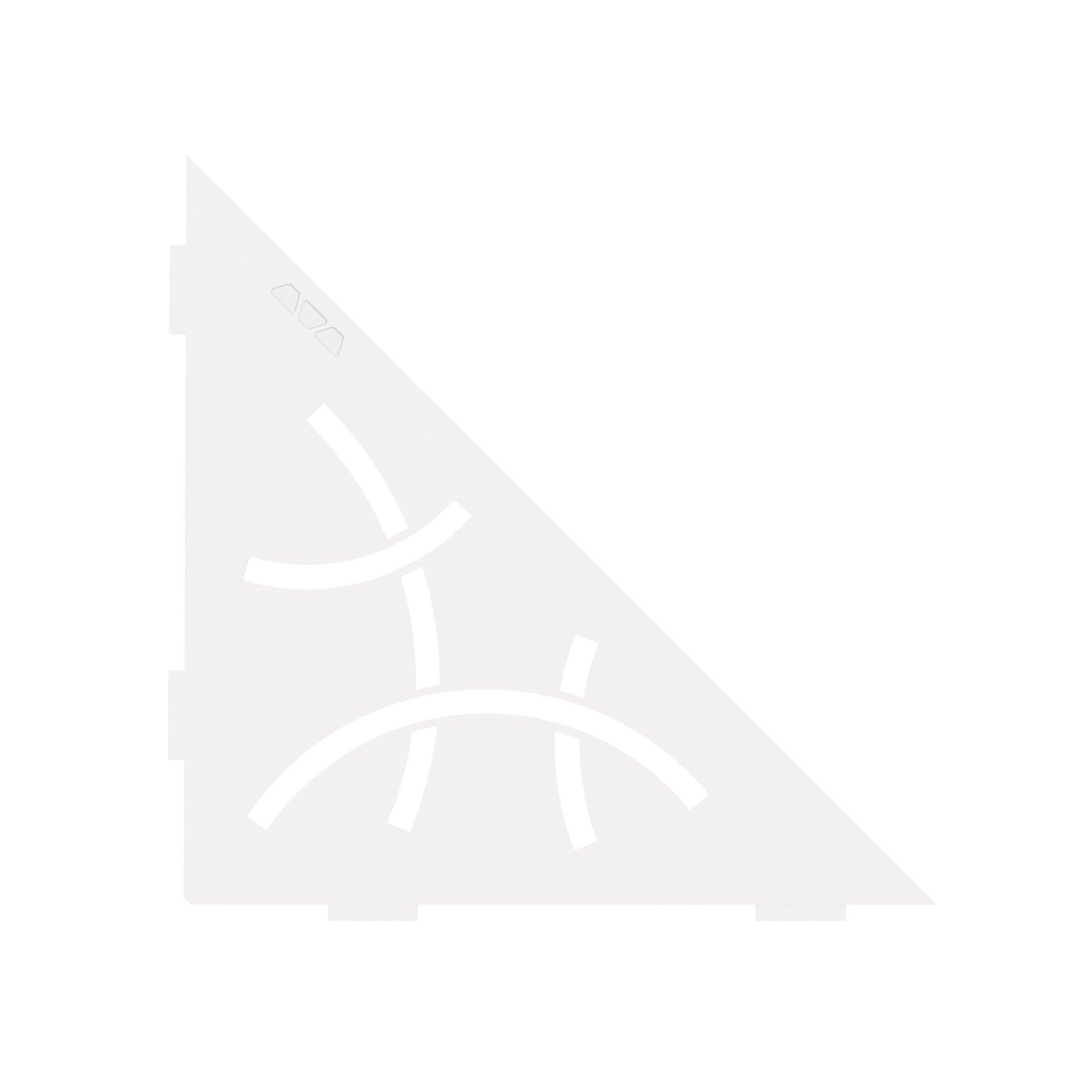 Schluter Shelf Triangular Corner Curve Matte White