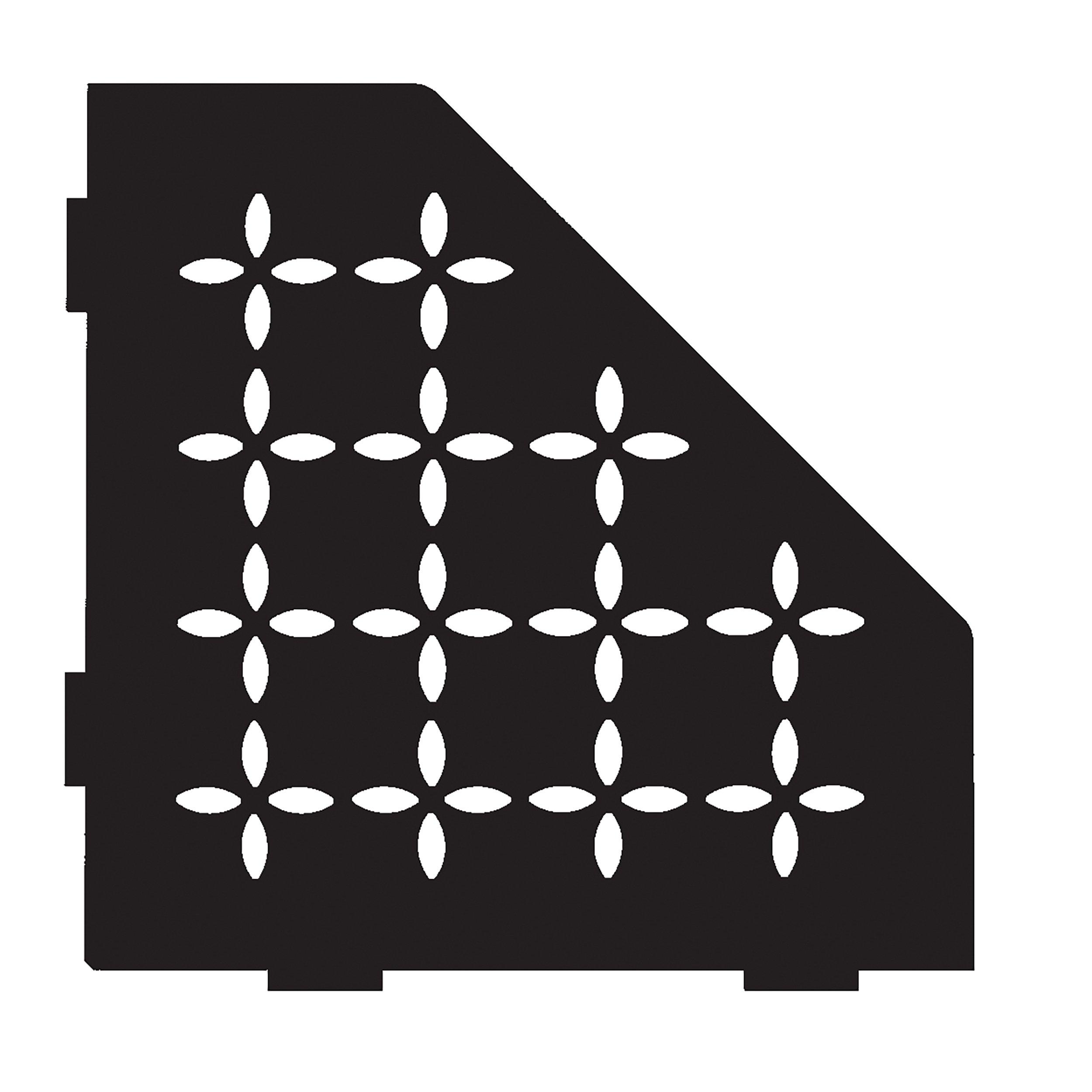 Schluter Shelf Pentagonal Corner Floral Matte Black