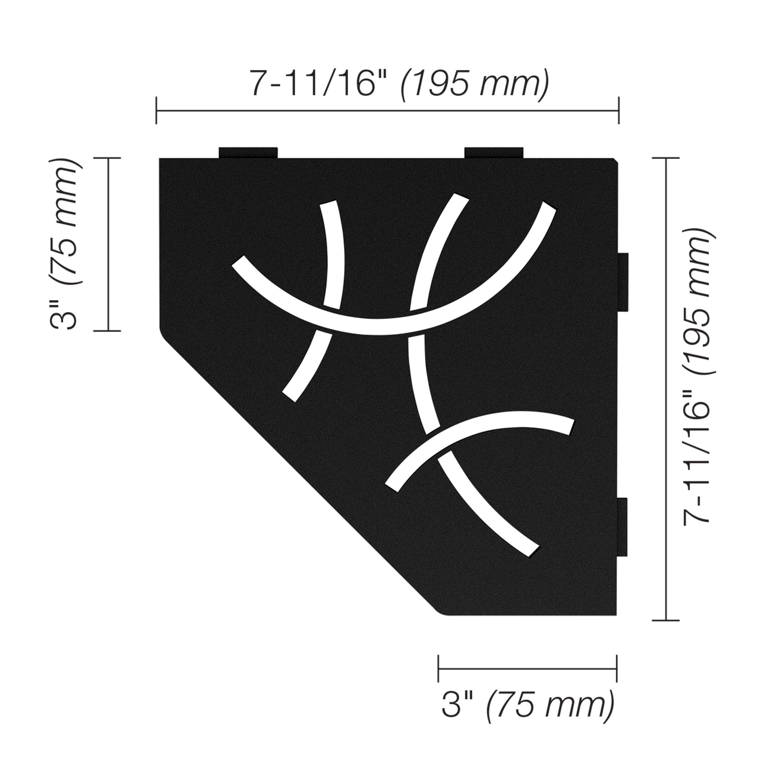 Schluter Shelf Pentagonal Corner Curve Matte Black