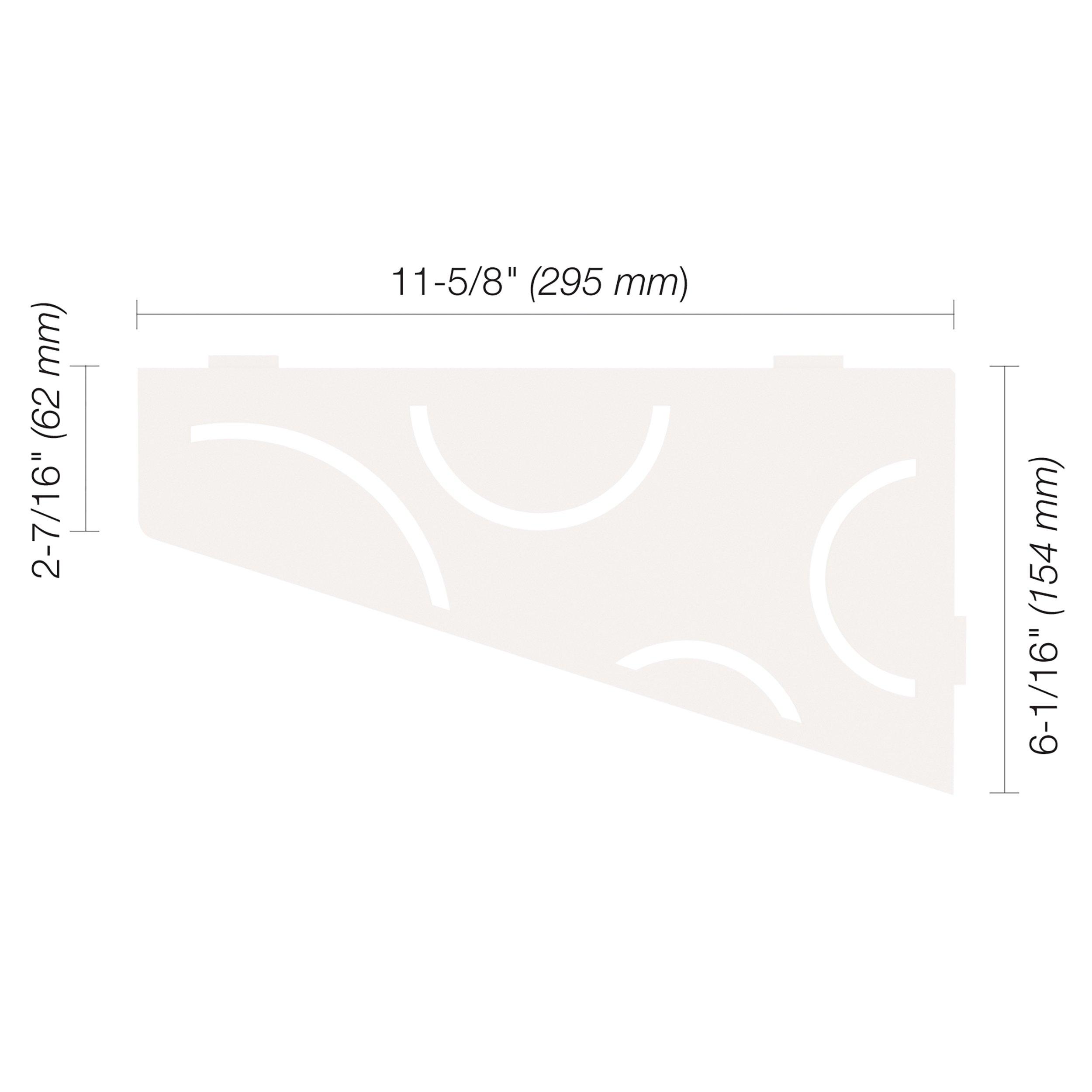 Schluter Shelf Quadrilateral Corner Curve Matte White