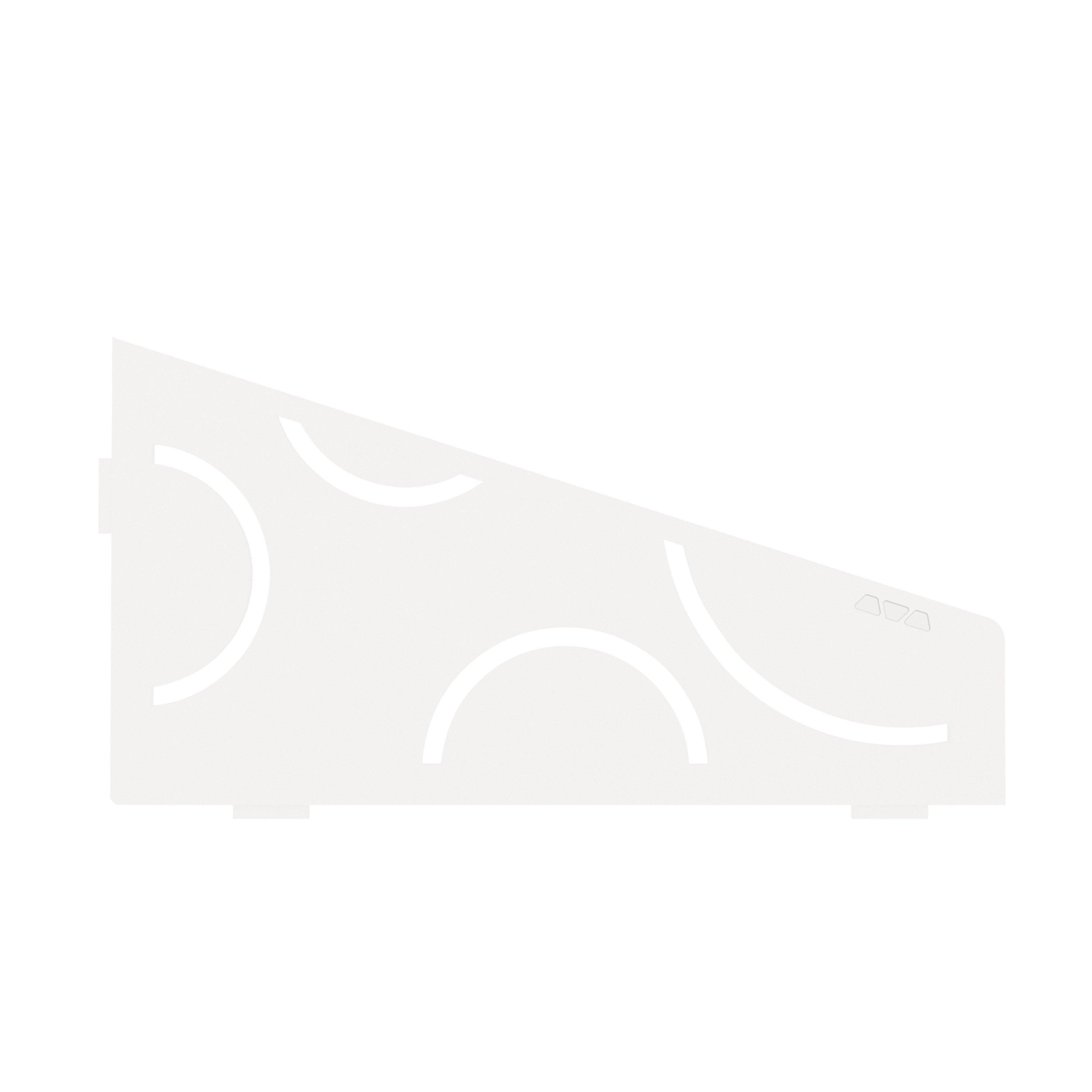 Schluter Shelf Quadrilateral Corner Curve Matte White