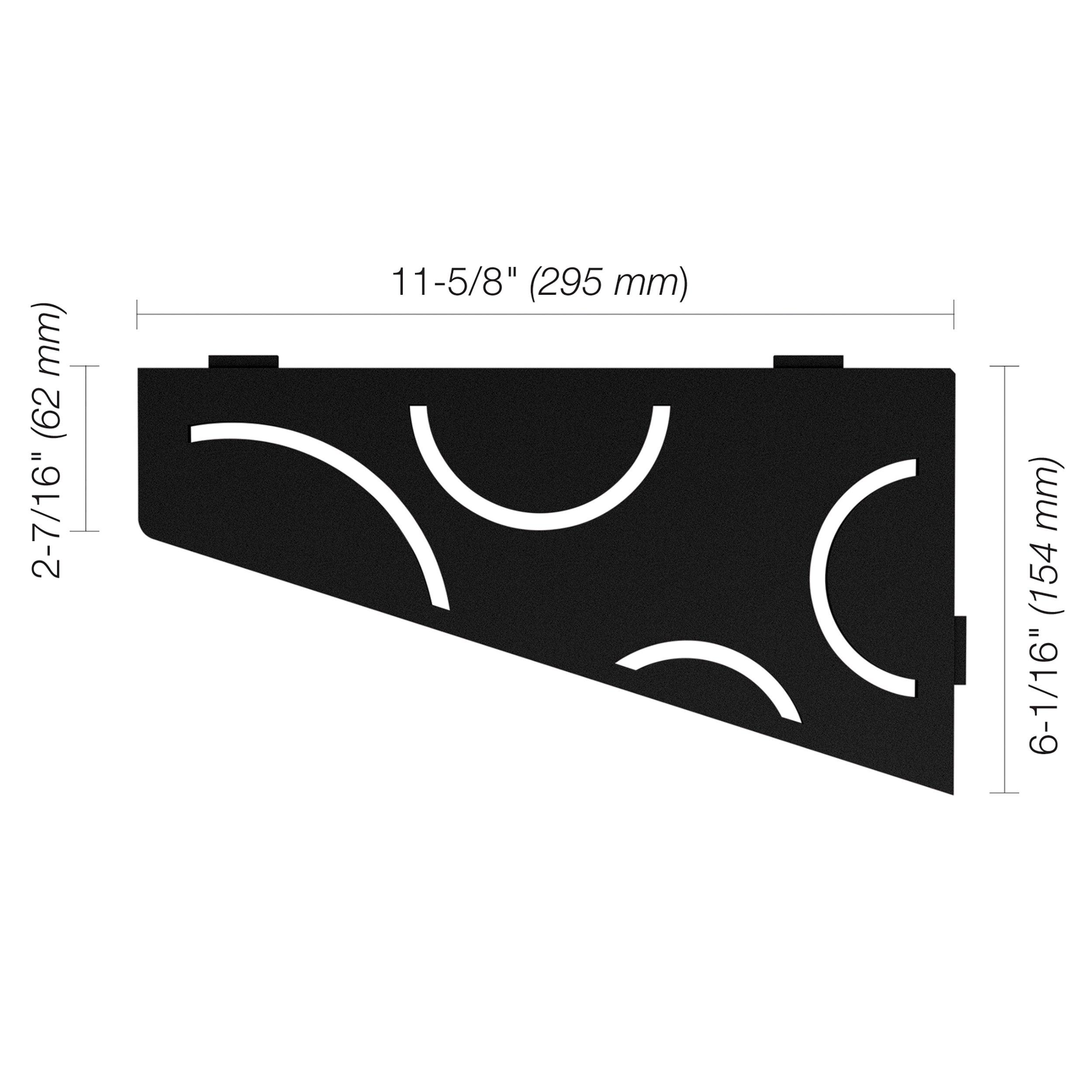 Schluter Shelf Quadrilateral Corner Curve Matte Black