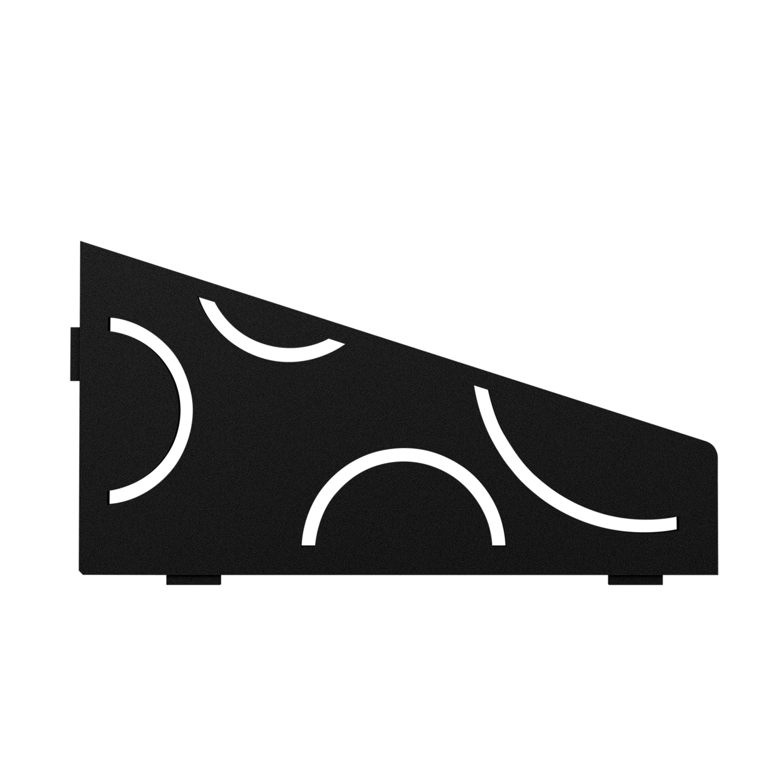 Schluter Shelf Quadrilateral Corner Curve Matte Black Floor and Decor