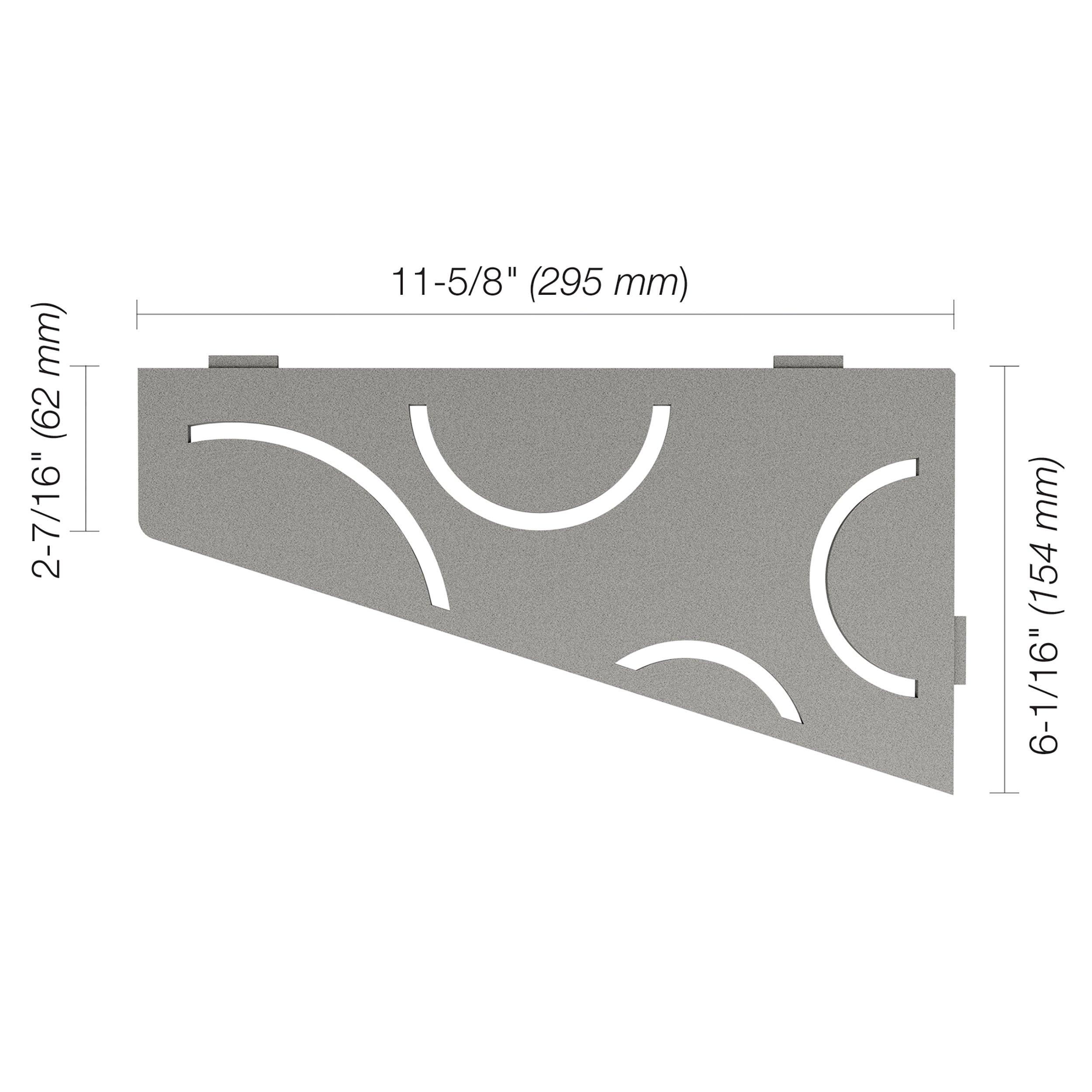 Schluter Shelf Quadrilateral Corner Curve Stone Grey