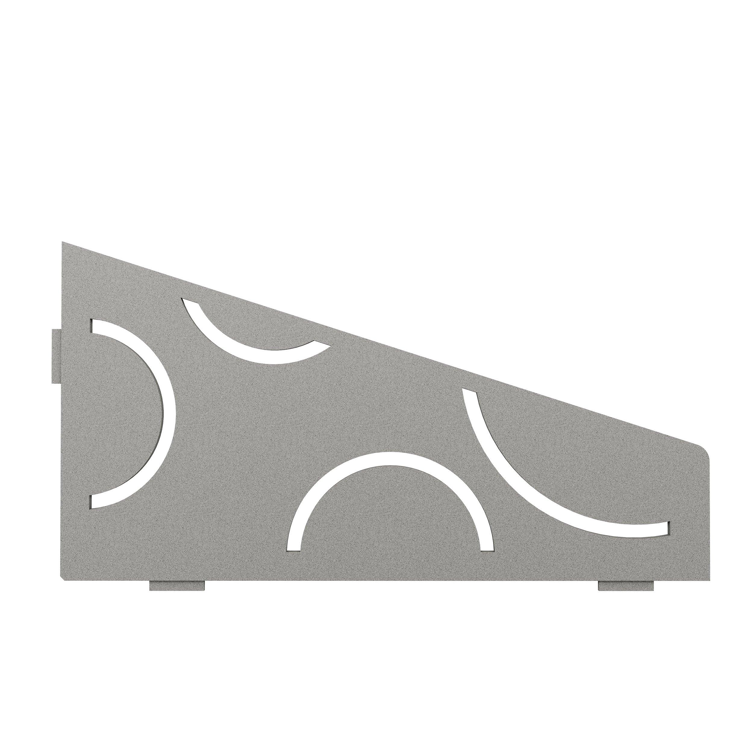 Schluter Shelf Quadrilateral Corner Curve Stone Grey