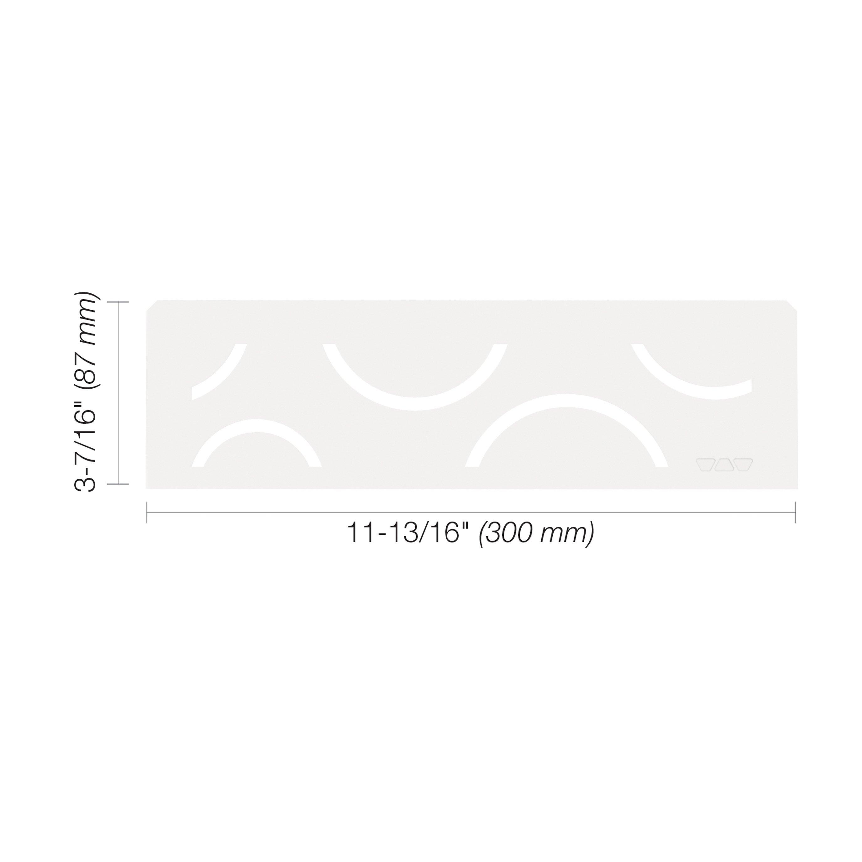 Schluter Shelf Rectangular Niche Curve Matte White