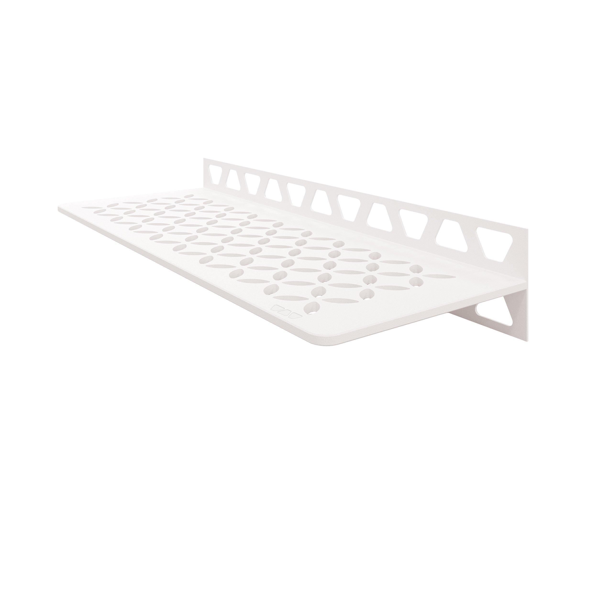 Schluter Shelf Rectangular Wall Floral Matte White