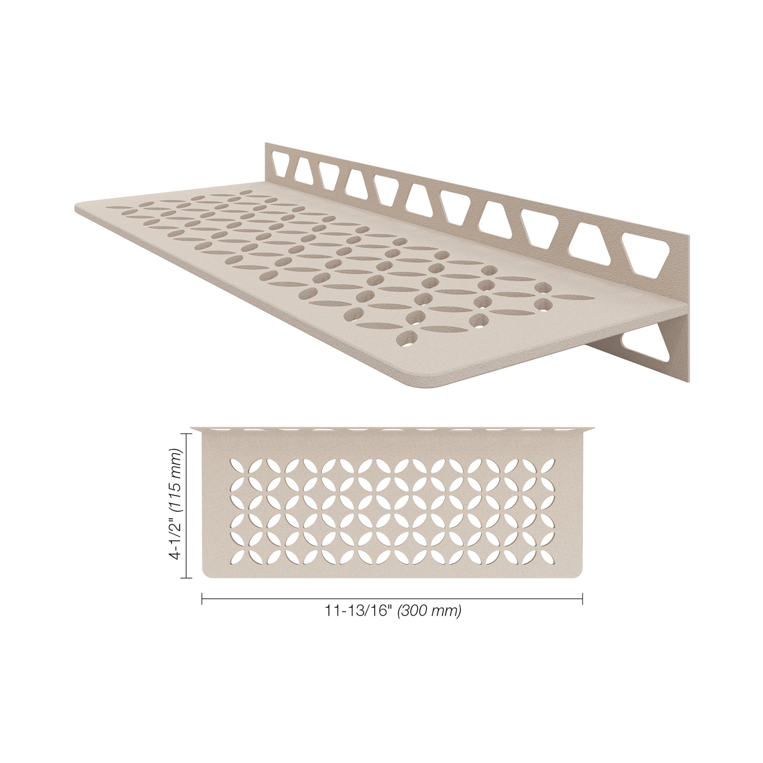 Schluter Shelf Rectangular Wall Floral Cream