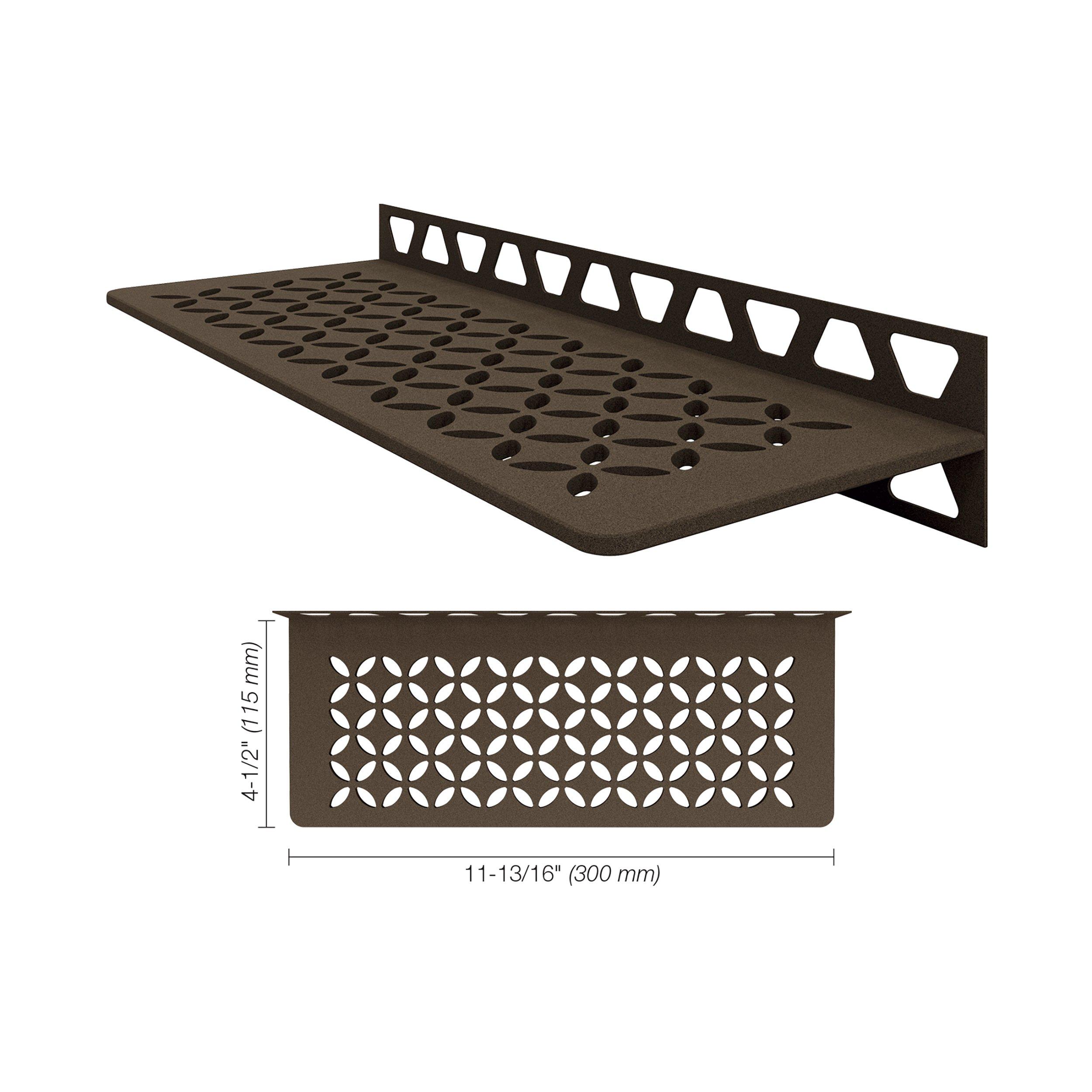 Schluter Shelf Rectangular Wall Floral Bronze