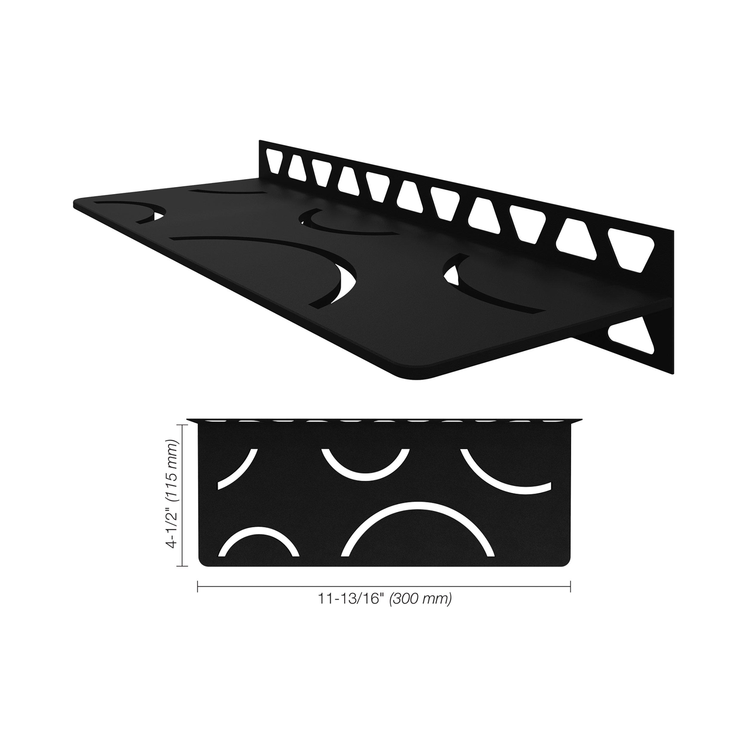 Schluter Shelf Rectangular Wall Curve Matte Black