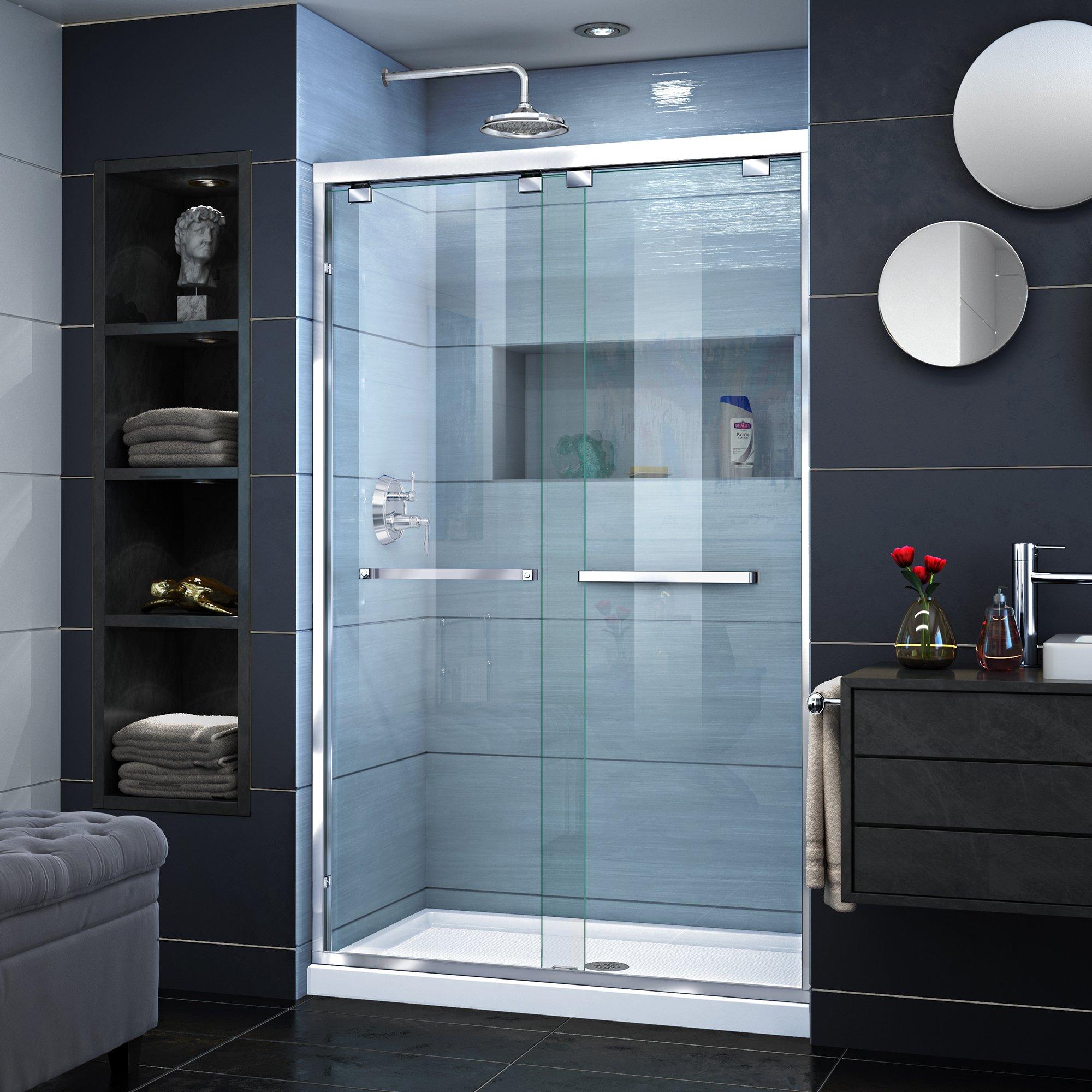 Encore Chrome Semi-Frameless Bypass Sliding Shower Door