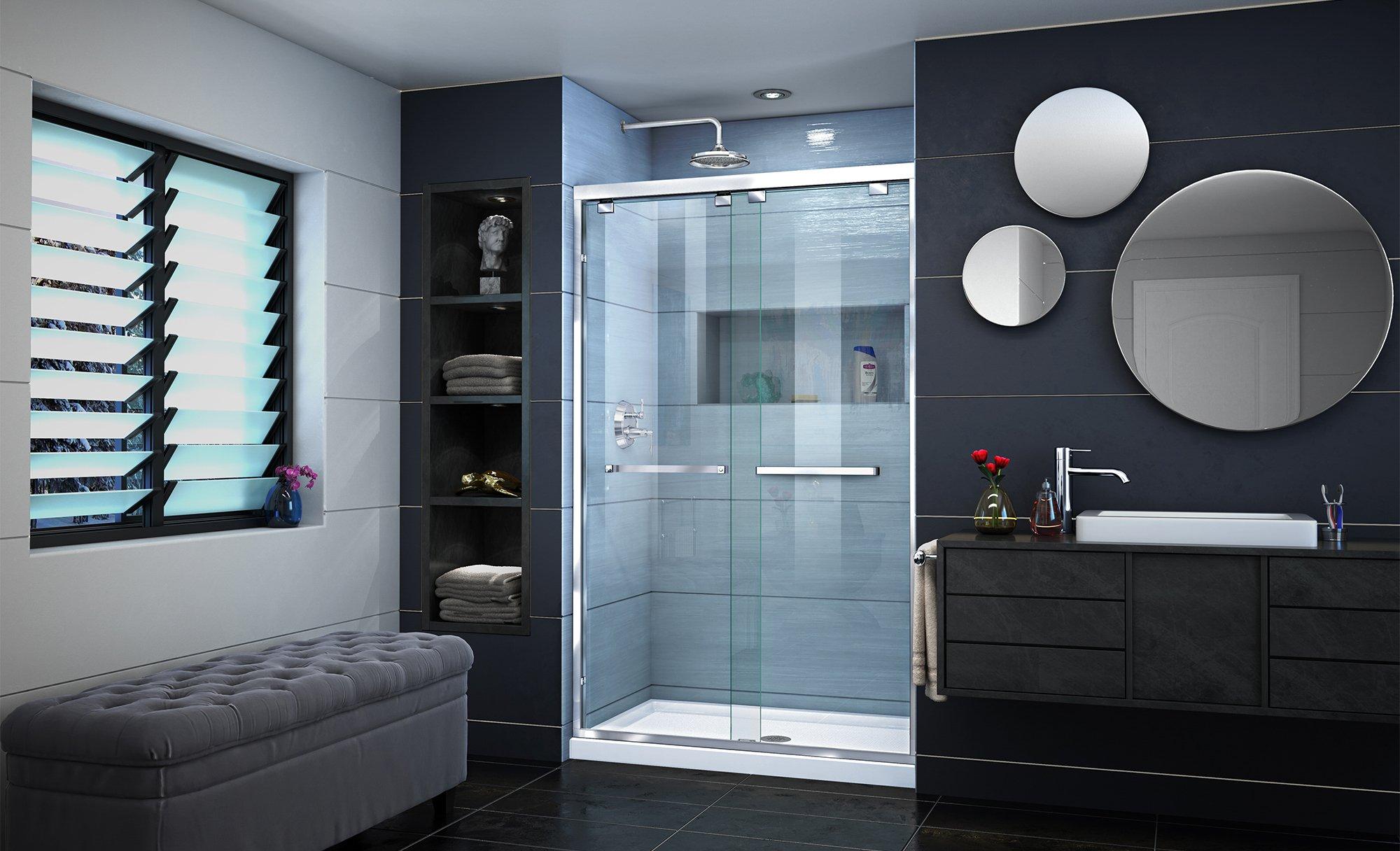 Encore Chrome Semi-Frameless Bypass Sliding Shower Door