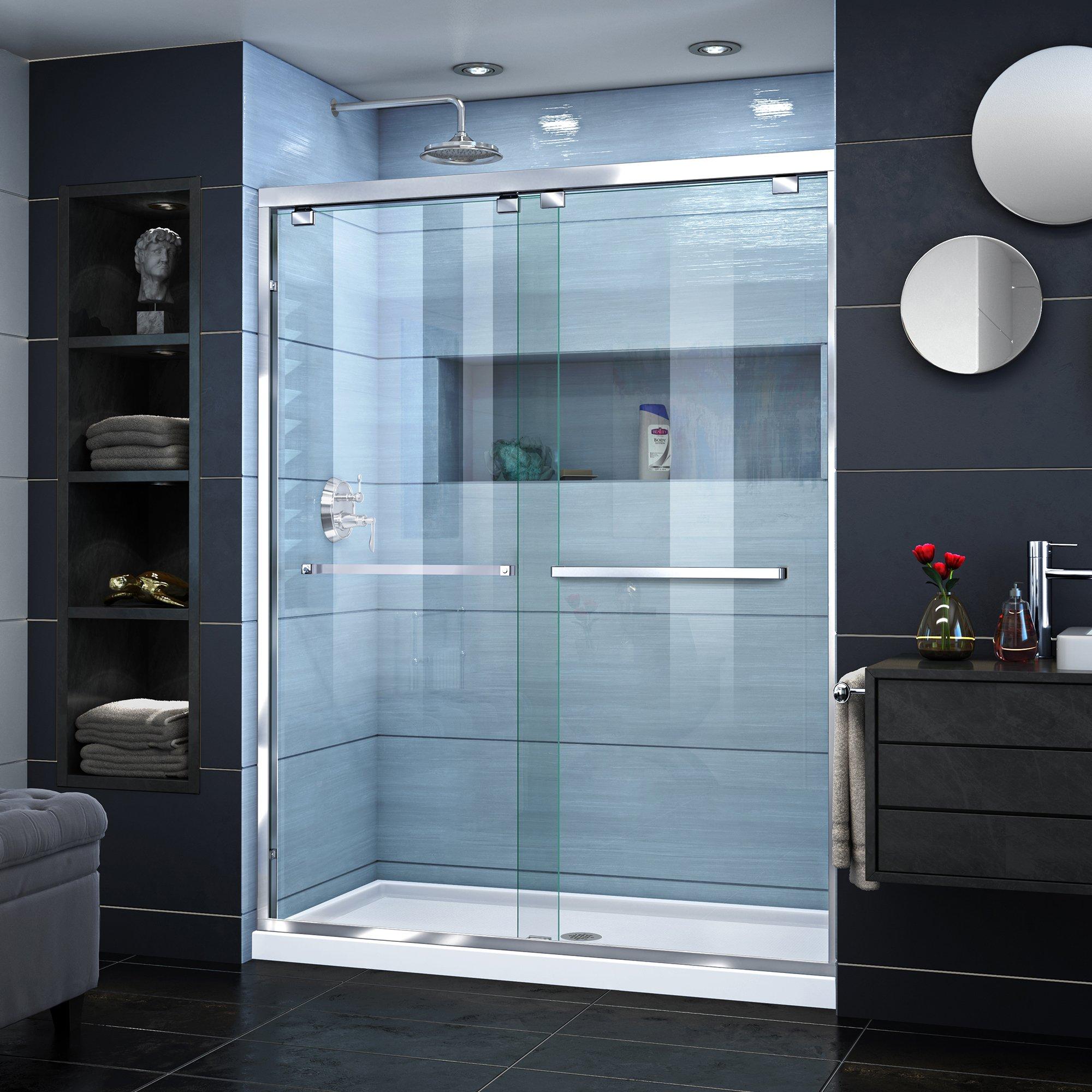Encore Chrome Semi-Frameless Bypass Sliding Shower Door