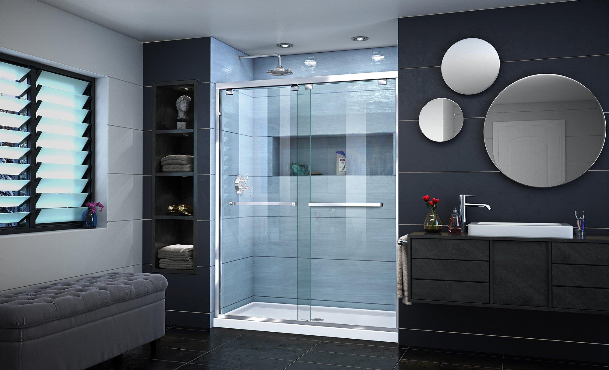 Encore Chrome Semi-Frameless Bypass Sliding Shower Door