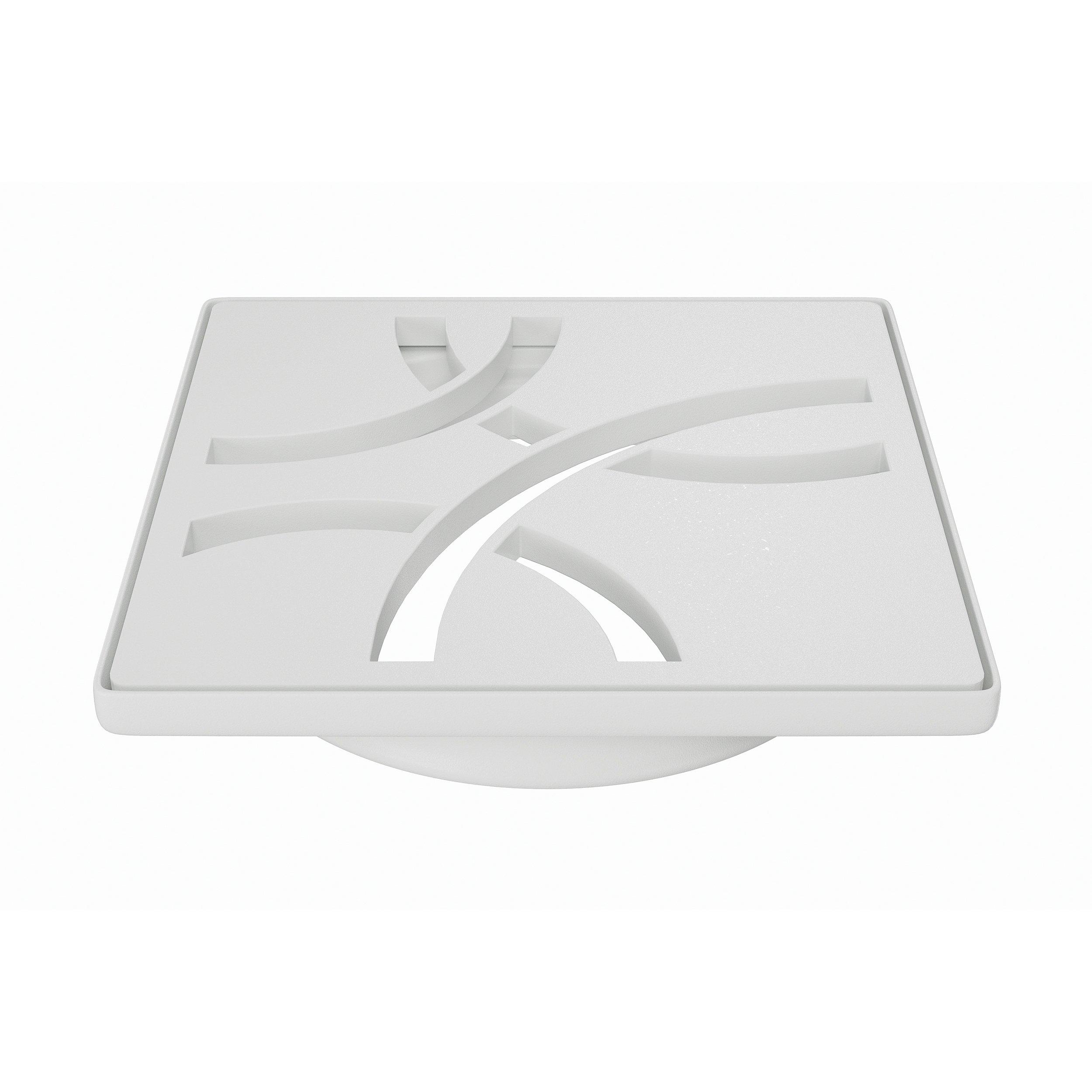 Schluter Kerdi-Drain 4in. Grate Matte White Curve