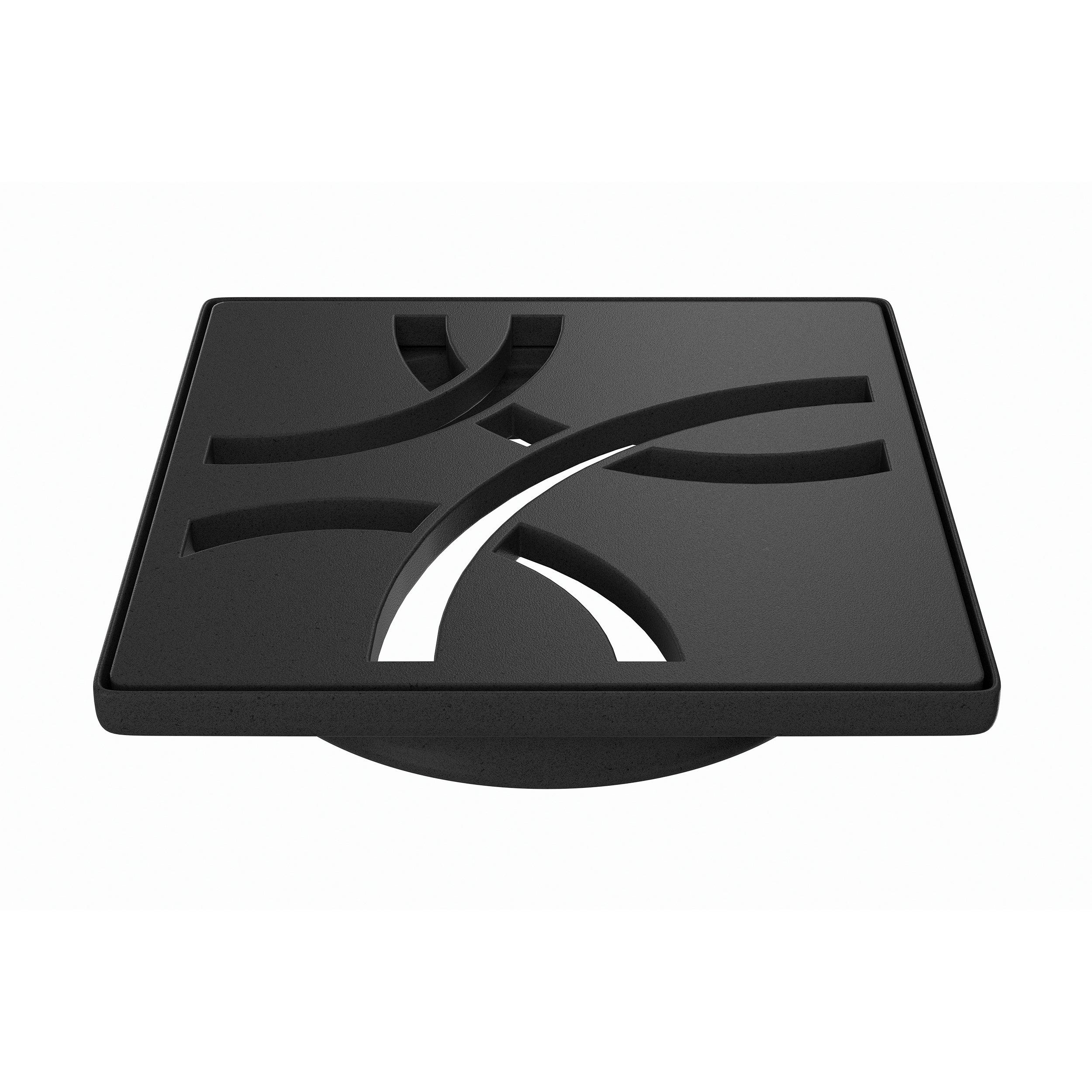 Schluter Kerdi-Drain 4in. Grate Matte Black Curve