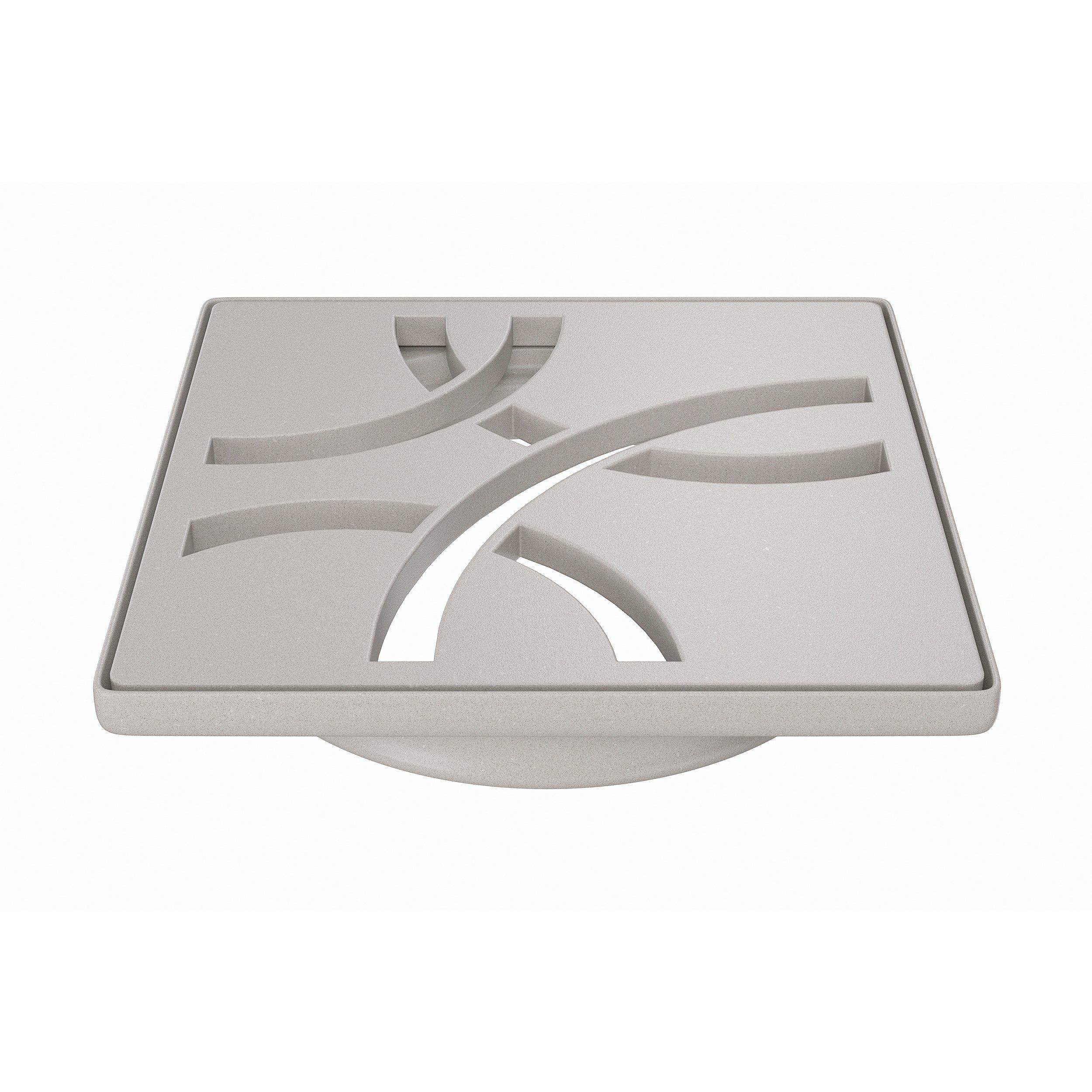 Schluter Kerdi-Drain 4in. Grate Greige Curve