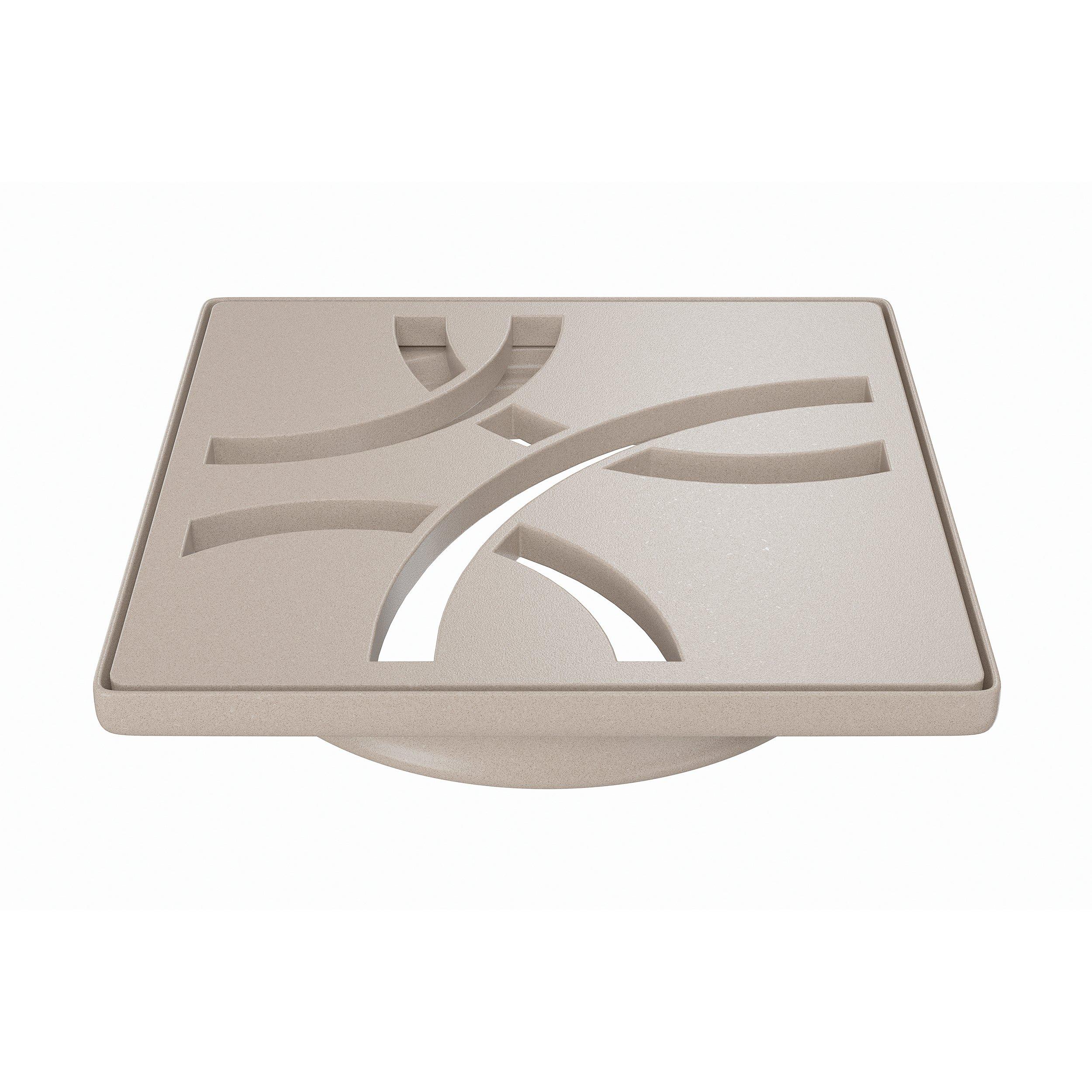 Schluter Kerdi-Drain 4in. Grate Cream Curve