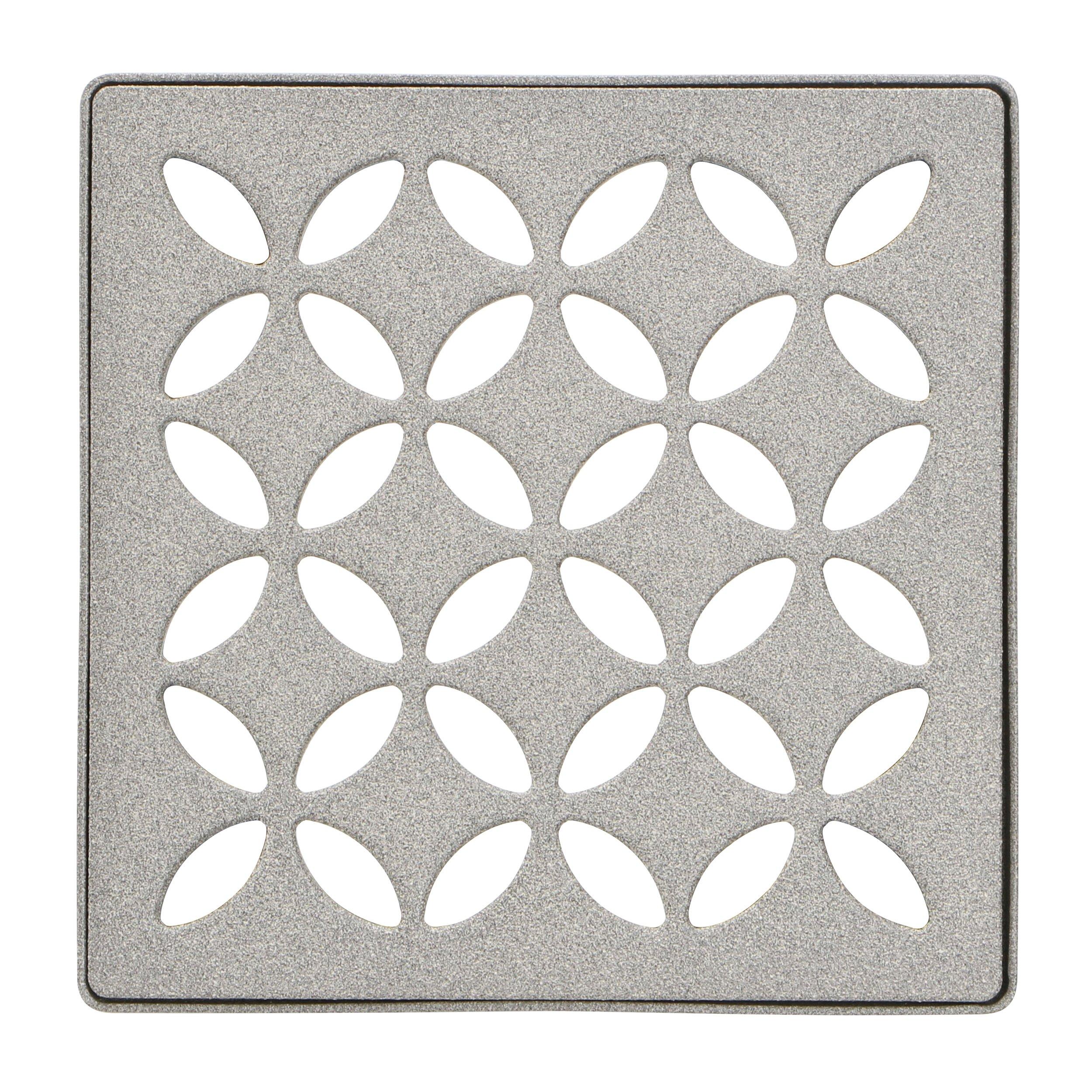 Schluter Kerdi-Drain 4in. Grate Stone Grey Floral