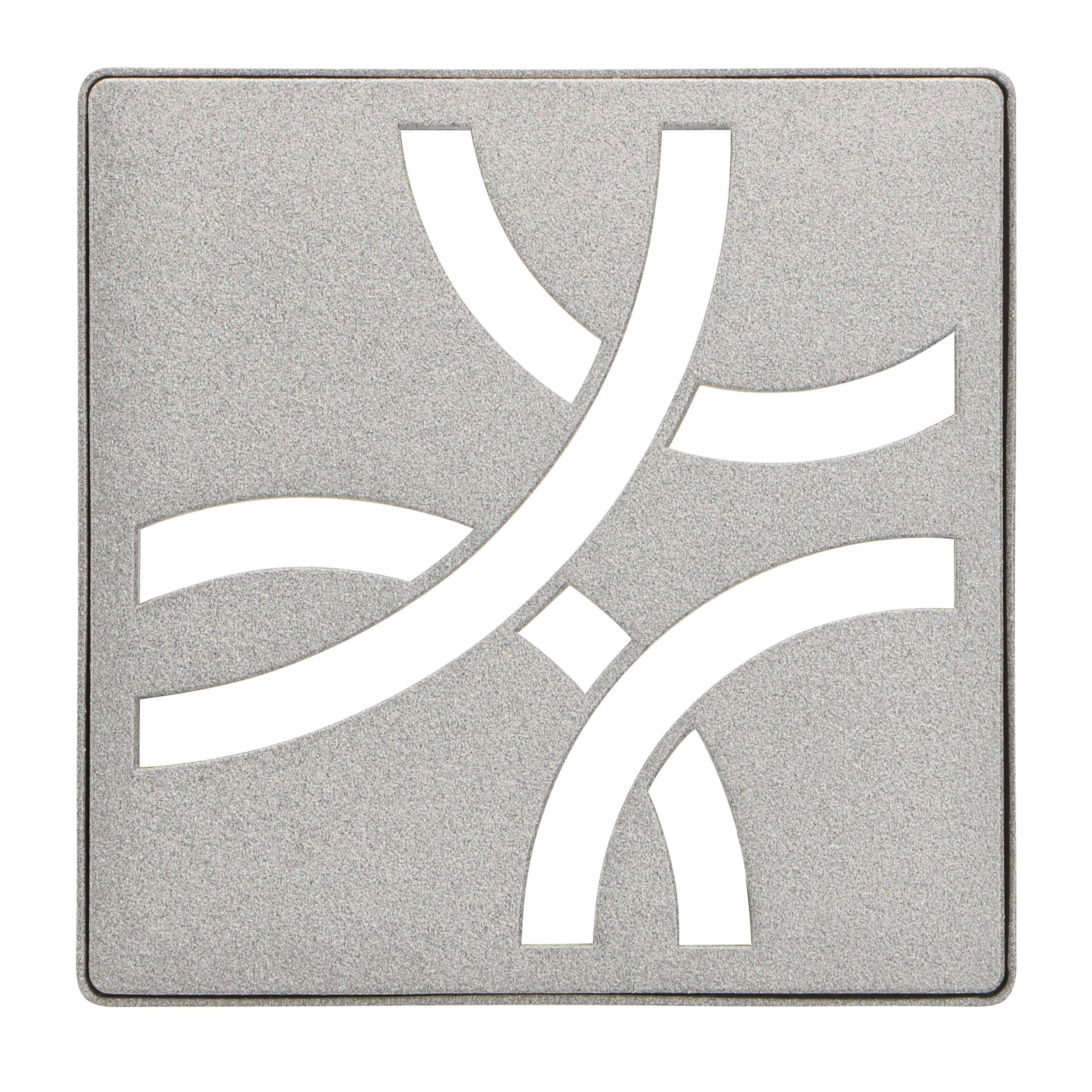 Schluter Kerdi-Drain 4in. Grate Stone Grey Curve