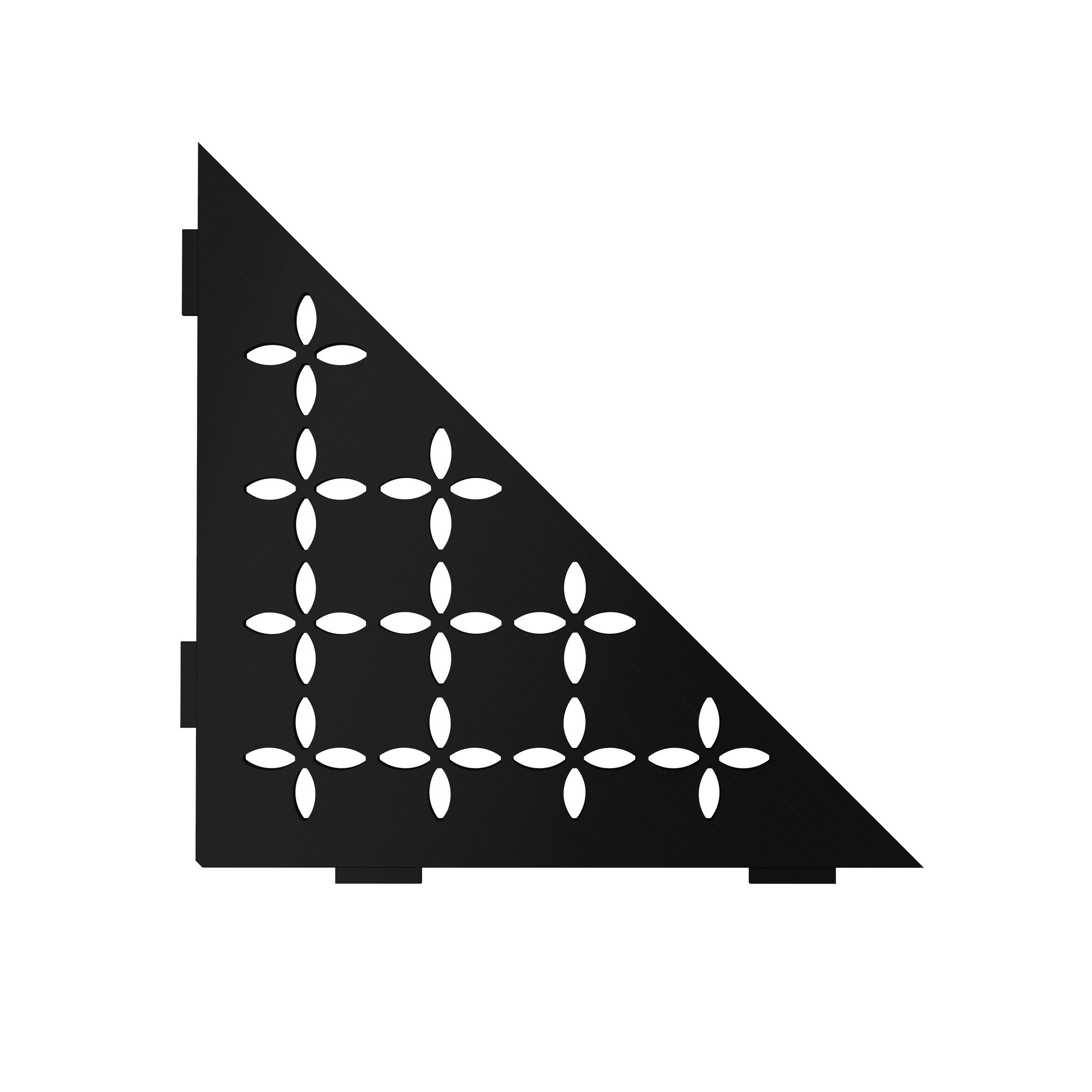 Schluter Shelf Triangular Corner Floral Matte Black