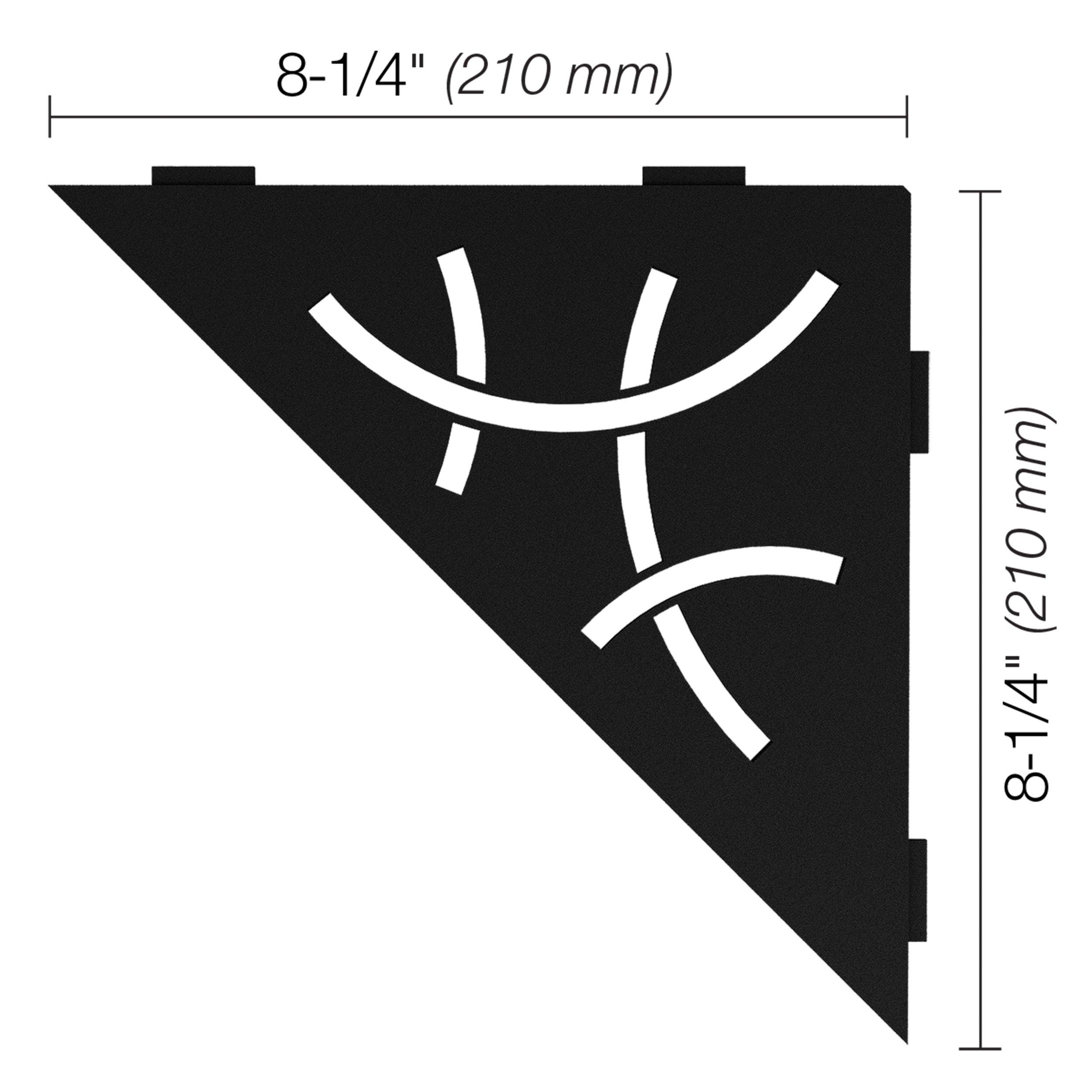 Schluter Shelf Triangular Corner Curve Matte Black