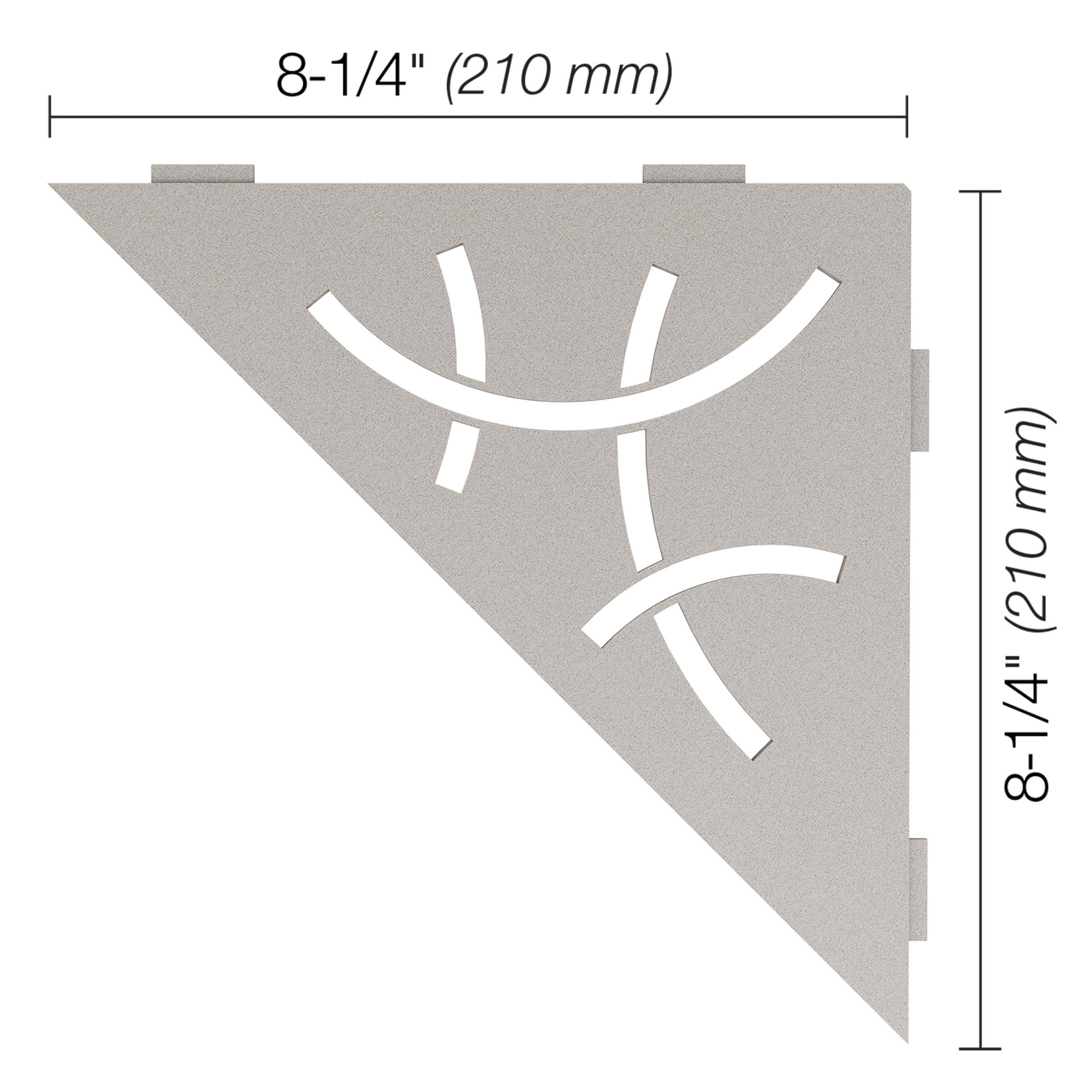 Schluter Shelf Triangular Corner Curve Greige