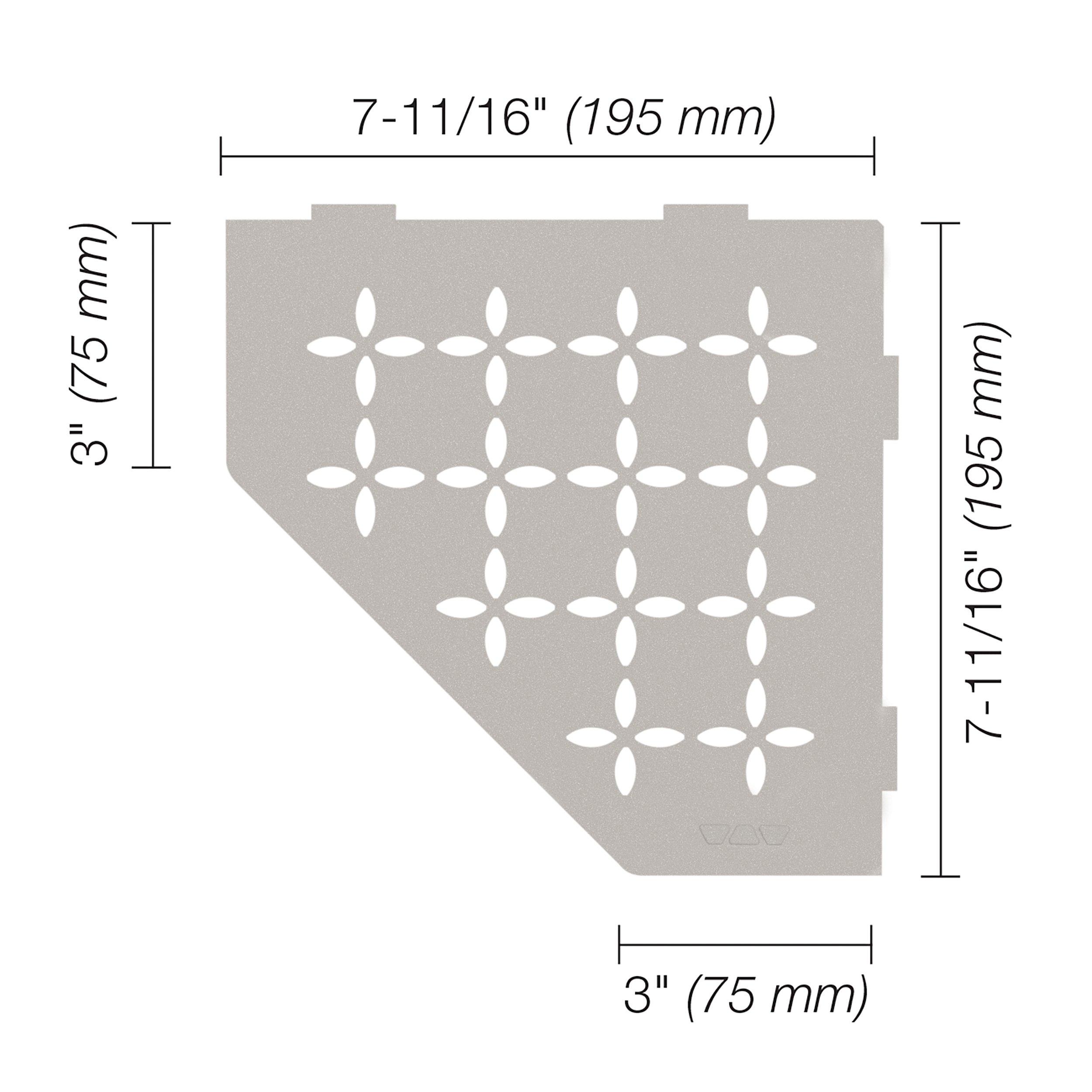 Schluter Shelf Pentagonal Corner Floral Greige