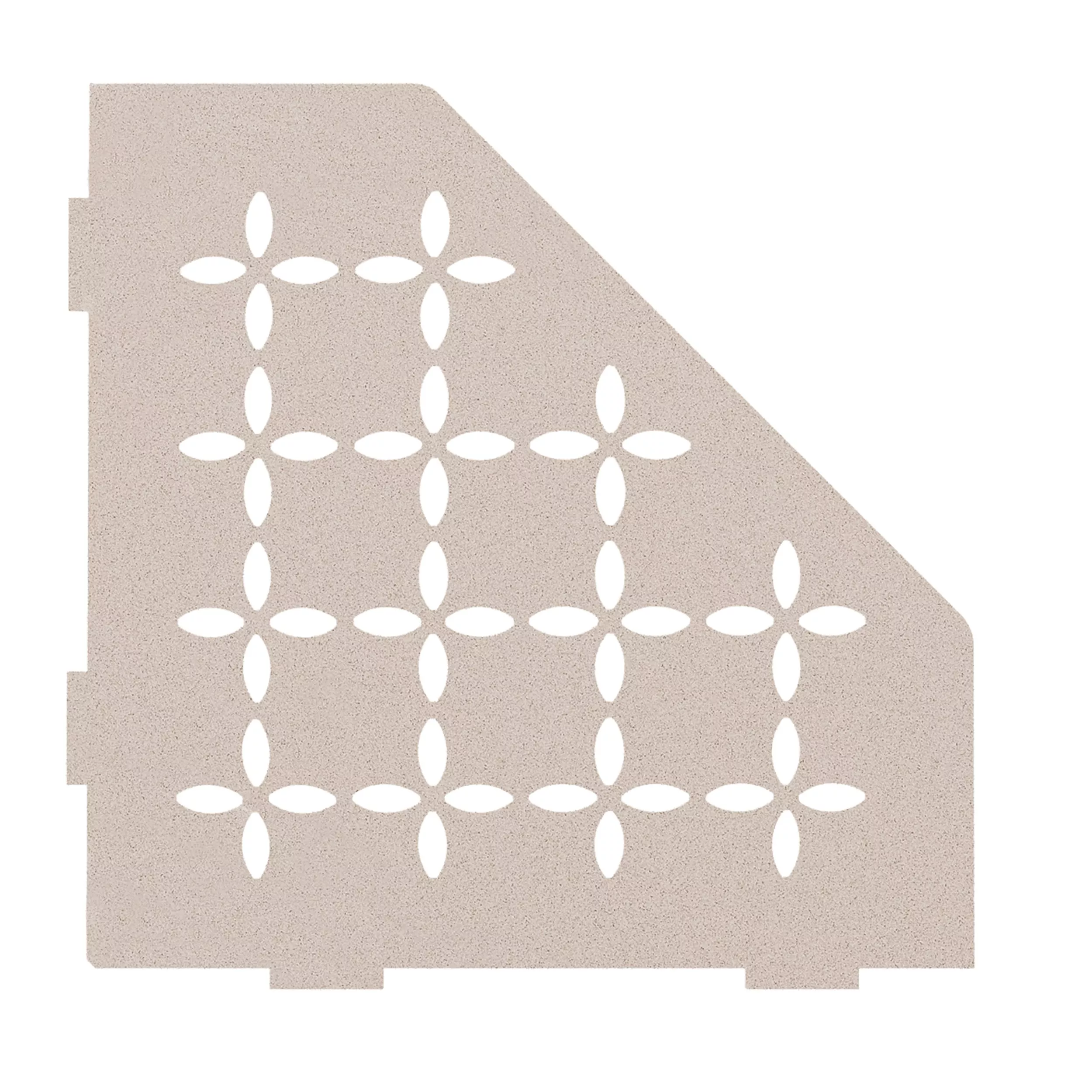 Schluter Shelf Pentagonal Corner Floral Cream