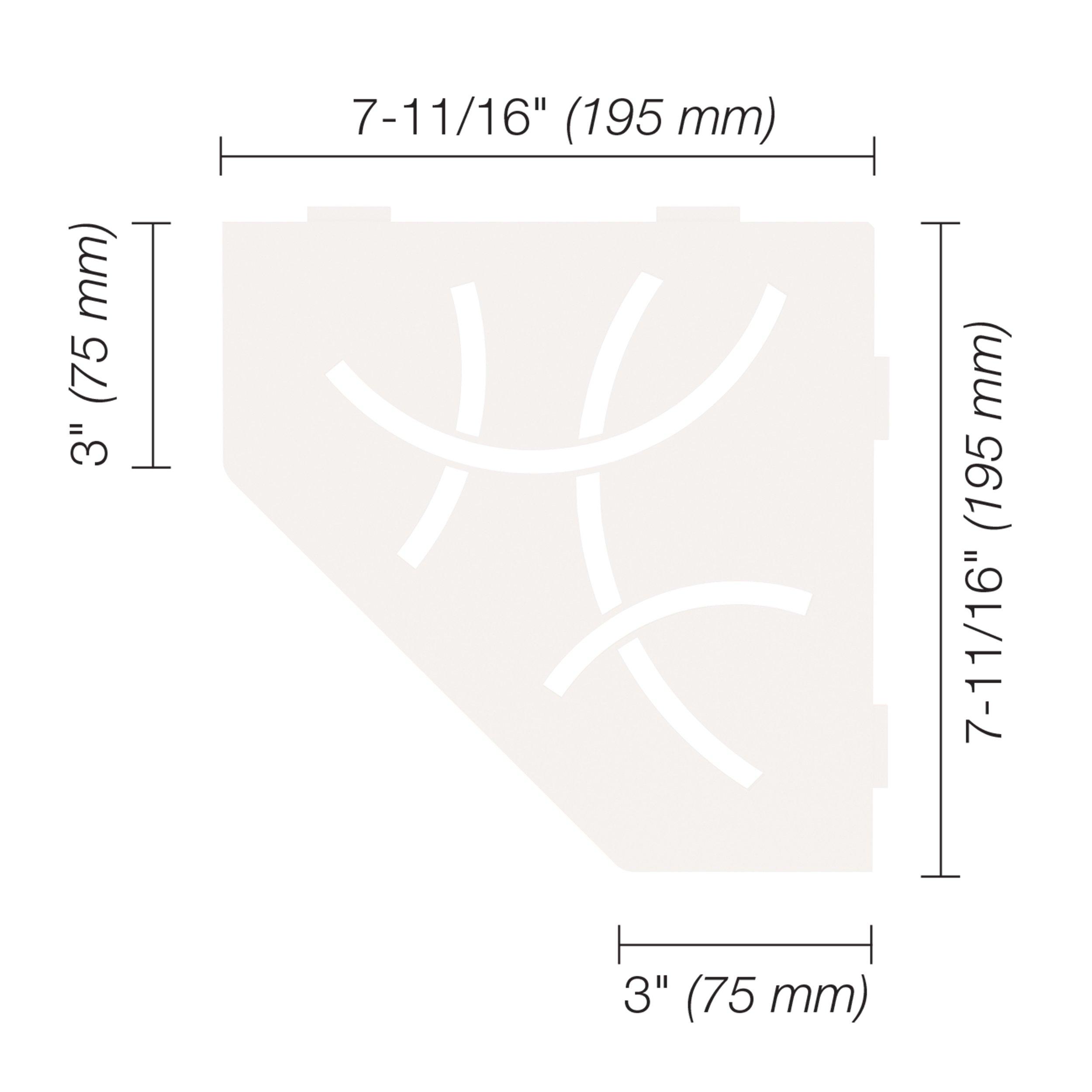 Schluter Shelf Pentagonal Corner Curve Matte White