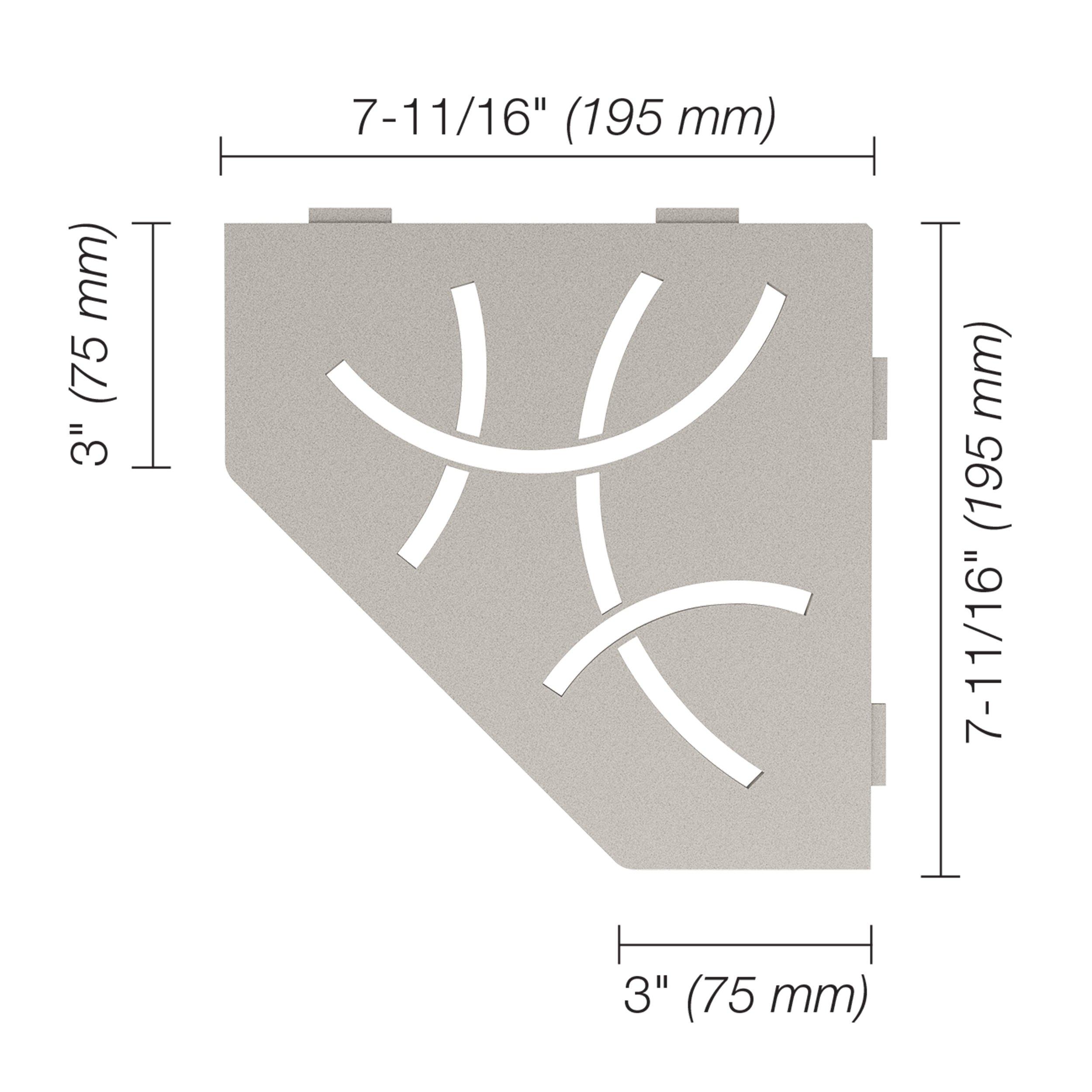 Schluter Shelf Pentagonal Corner Curve Greige