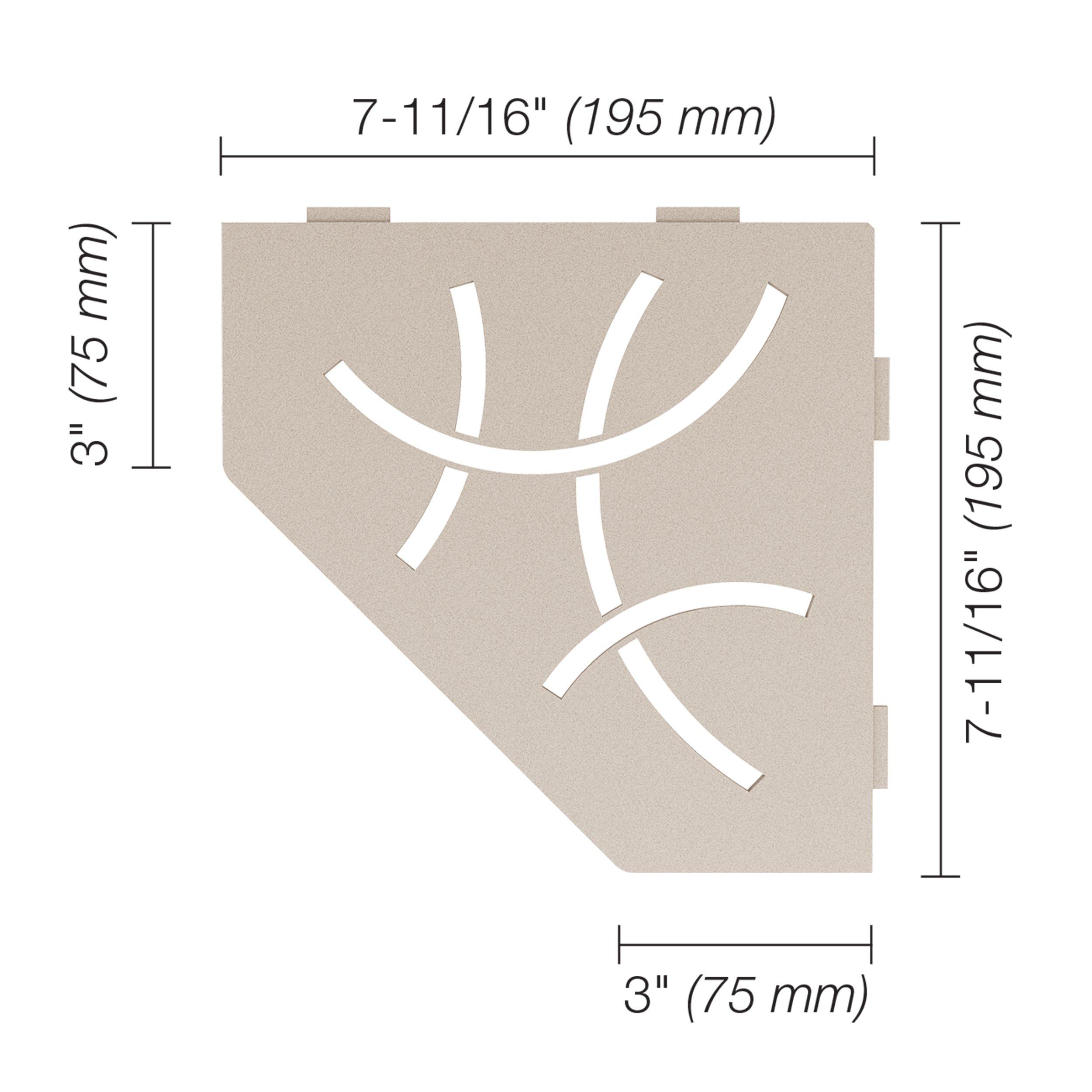 Schluter Shelf Pentagonal Corner Curve Cream