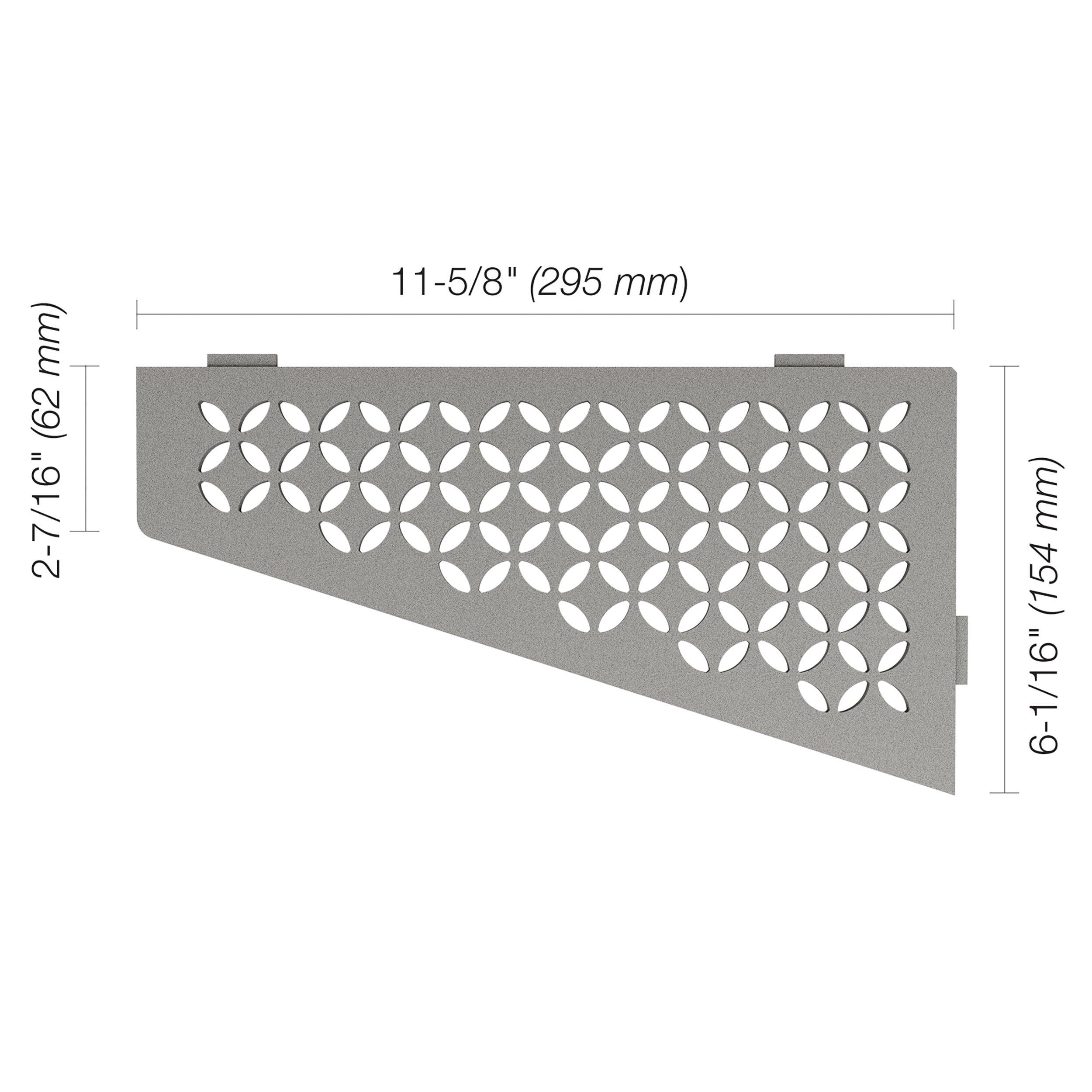 Schluter Shelf Quadrilateral Corner Floral Stone Grey