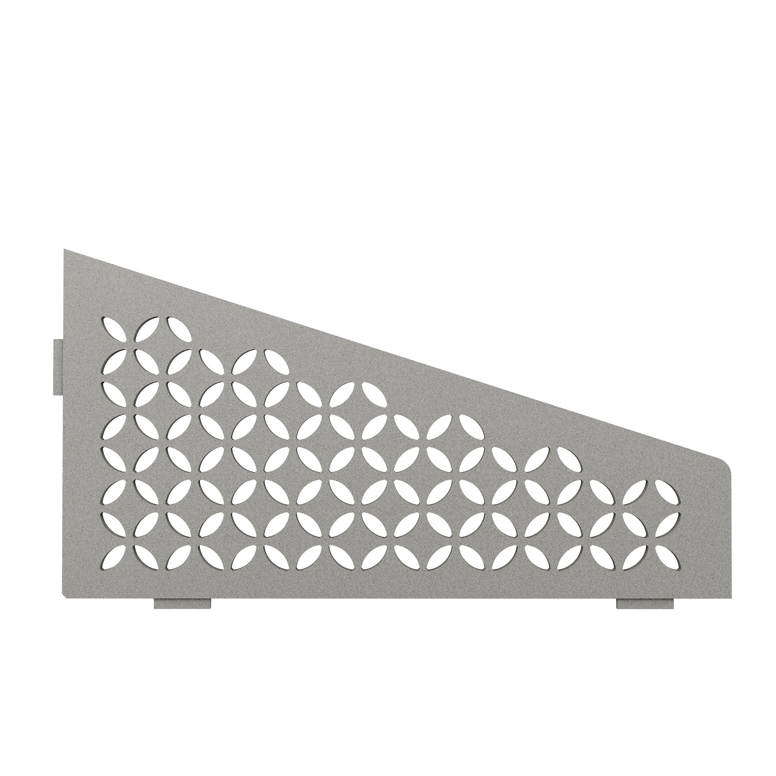 Schluter Shelf Quadrilateral Corner Floral Stone Grey