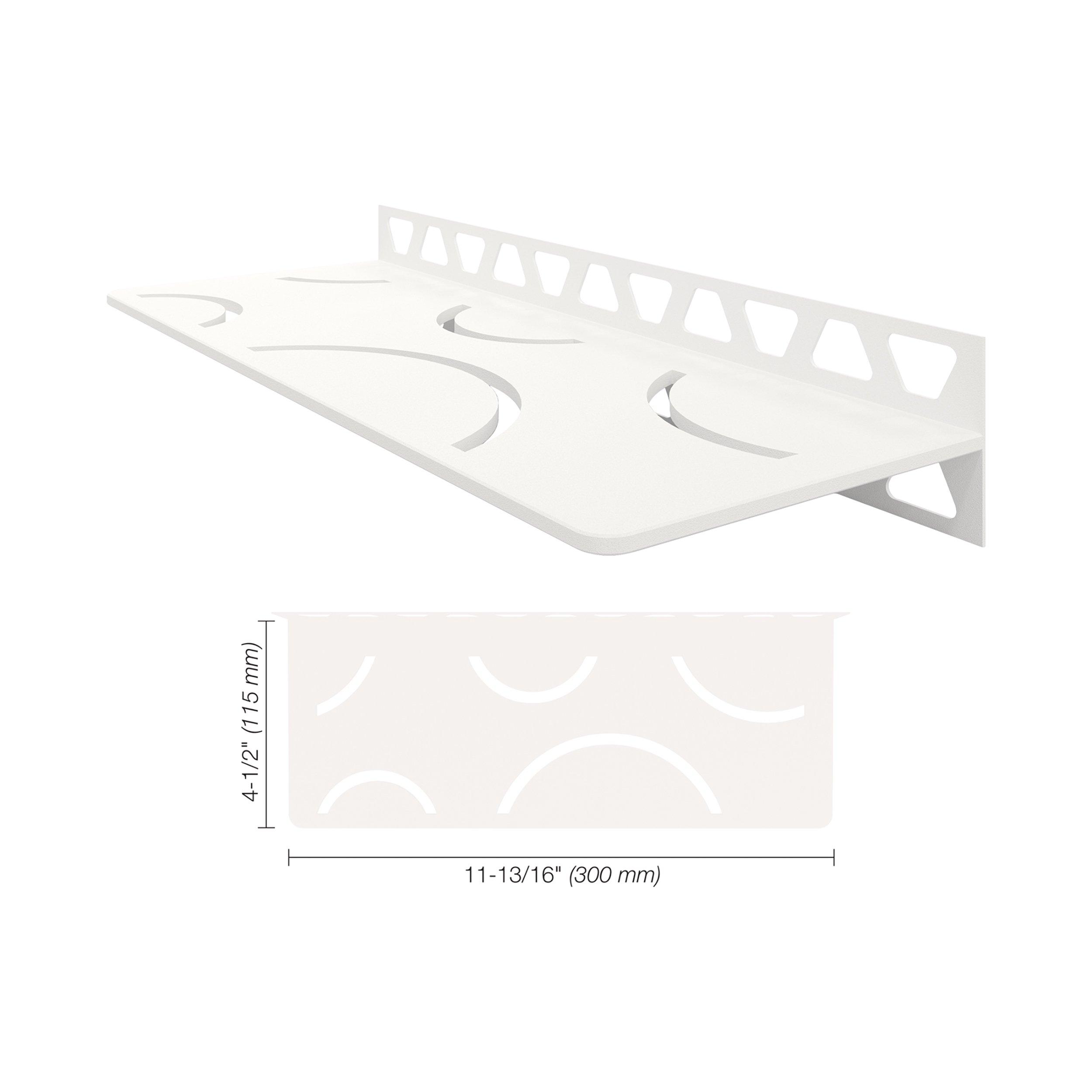 Schluter Shelf Rectangular Wall Curve Matte White