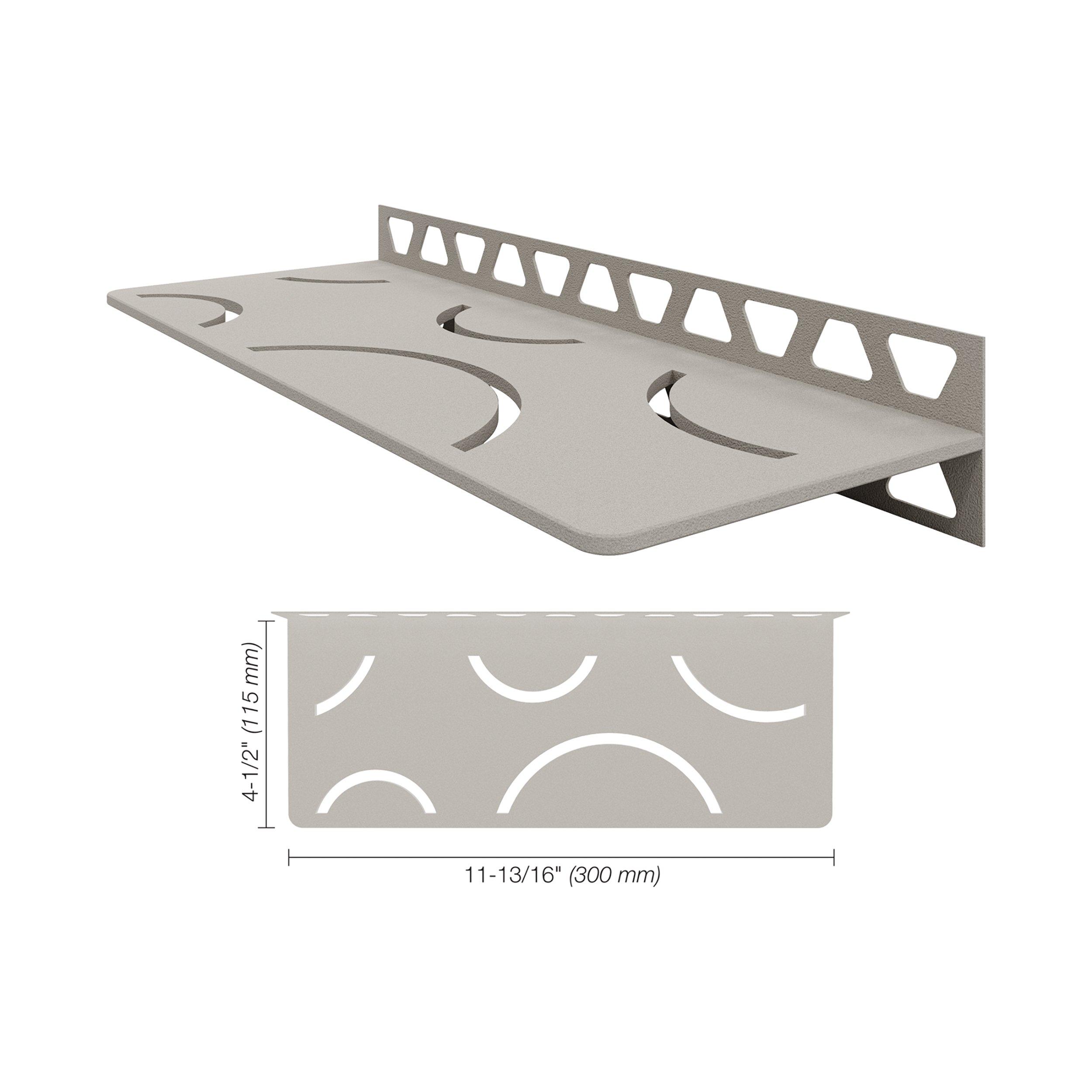Schluter Shelf Rectangular Wall Curve Greige
