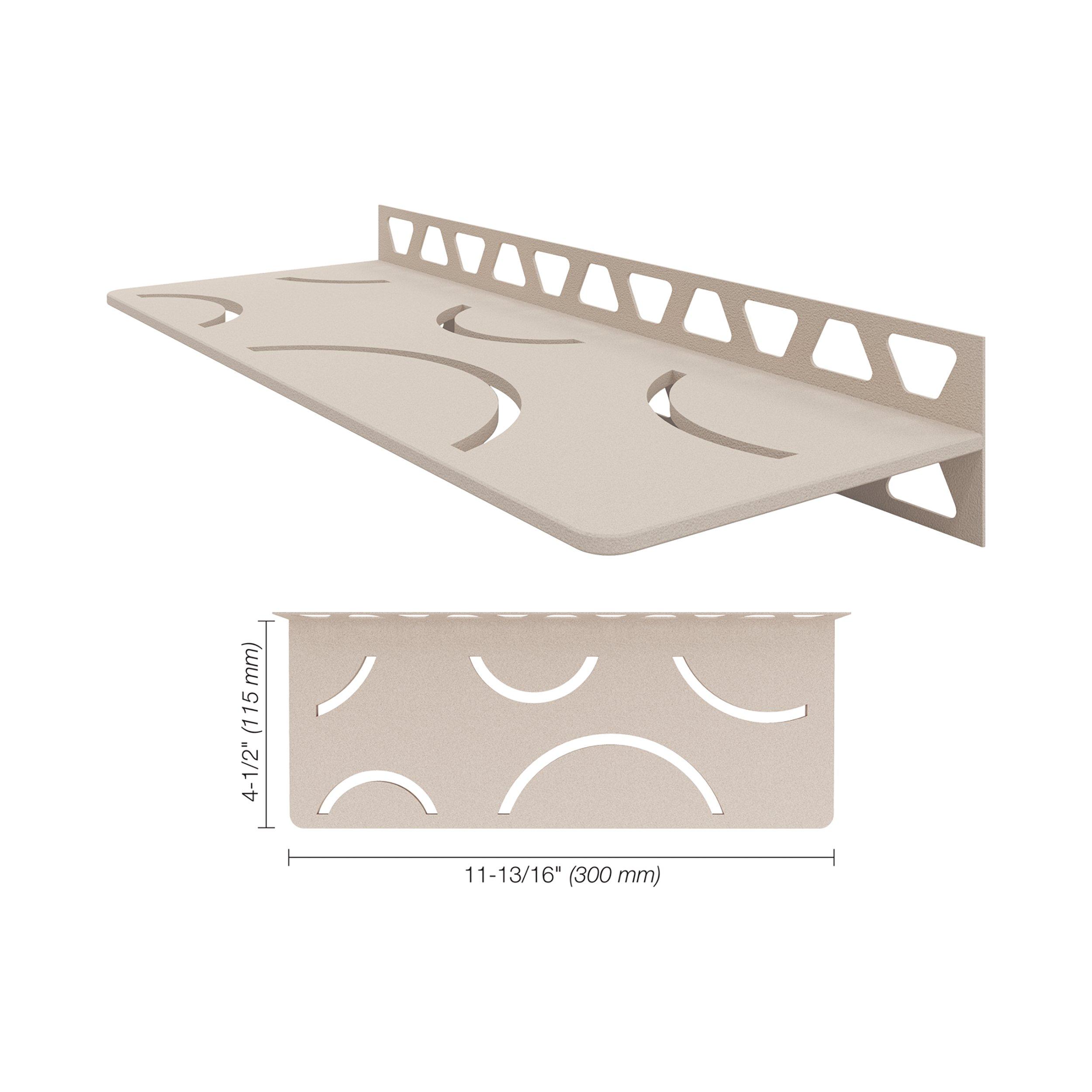 Schluter Shelf Rectangular Wall Curve Cream