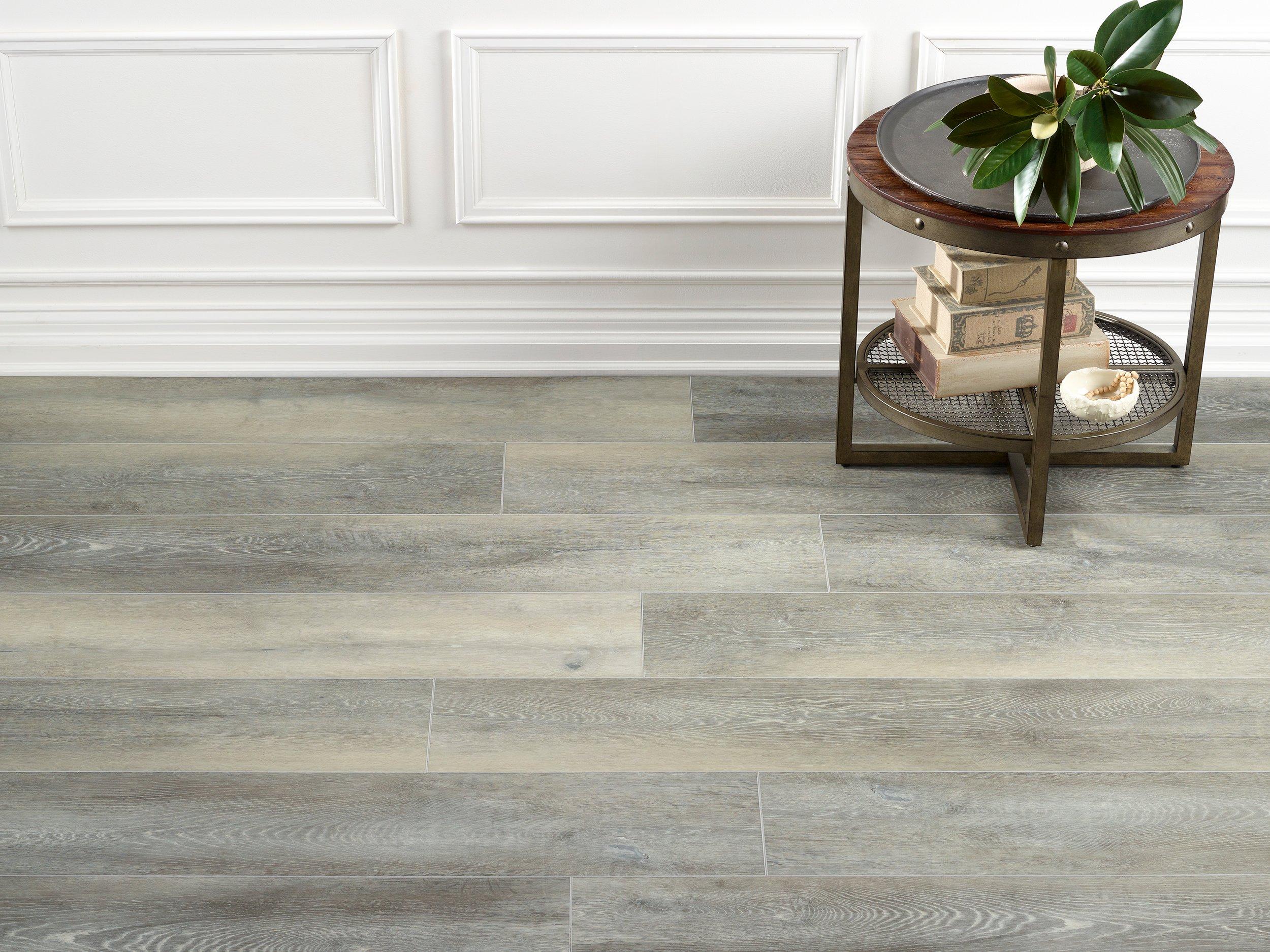 Royal Oak Pewter Rigid Core Luxury Vinyl Plank - Cork Back | Floor and ...