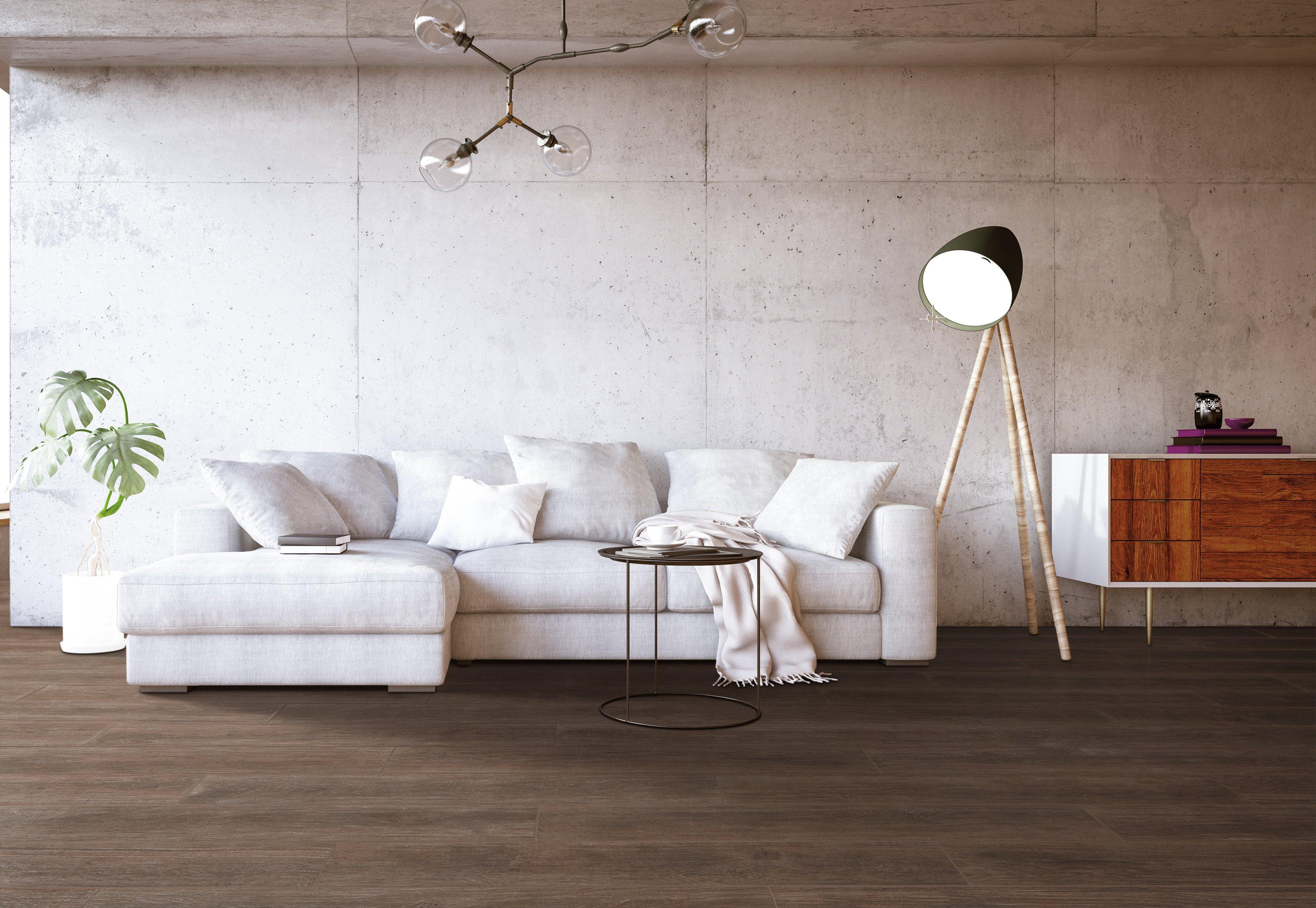 Maduro Dark II White Body Wood Plank Ceramic Tile