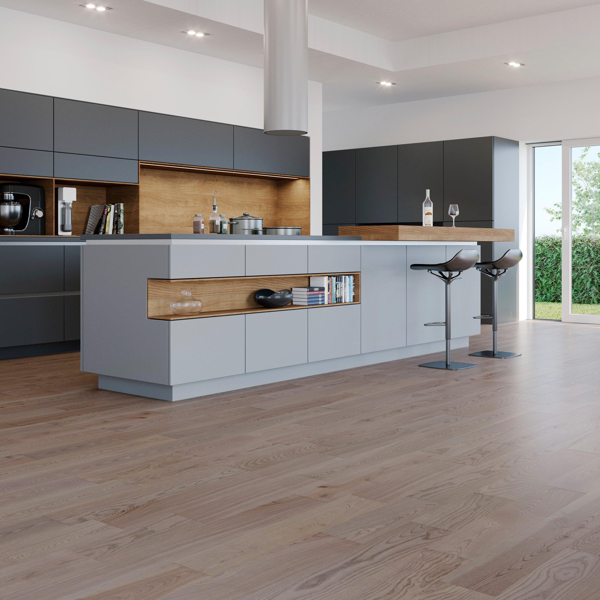 Detko Ash Wire-Brushed Solid Hardwood