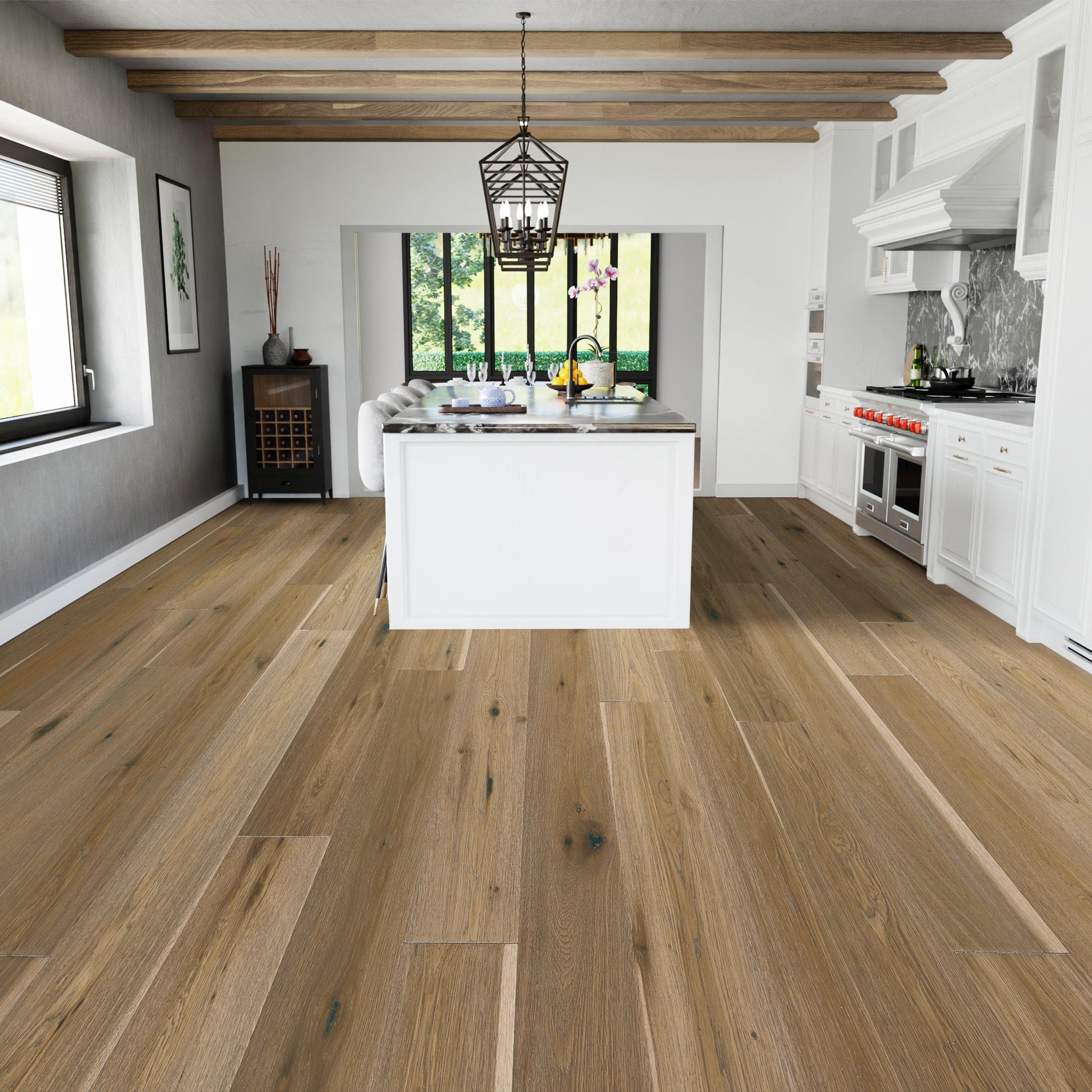 Fable White Oak Wire-Brushed Engineered Hardwood
