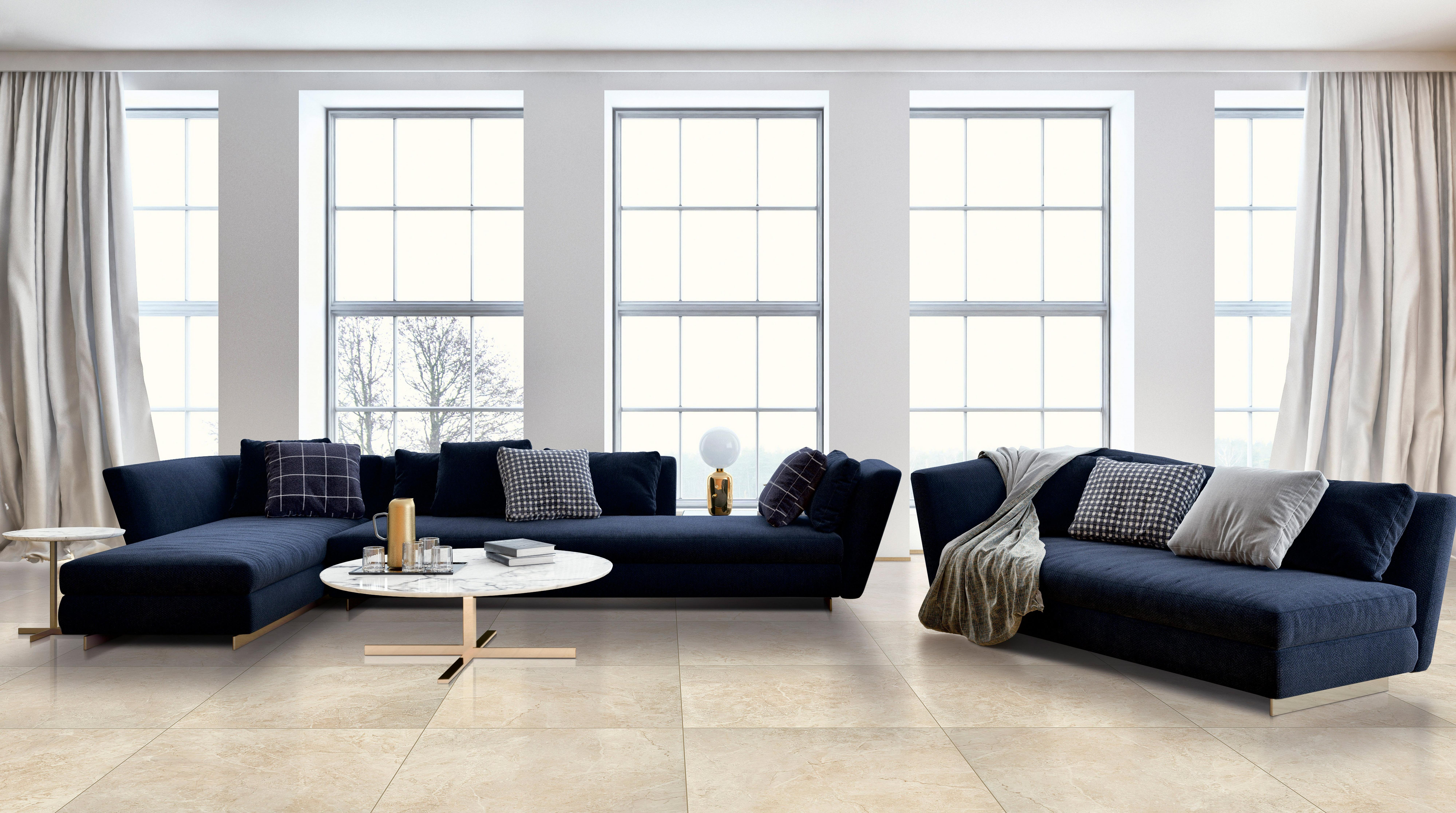 Crema Imperial Polished Ceramic Tile