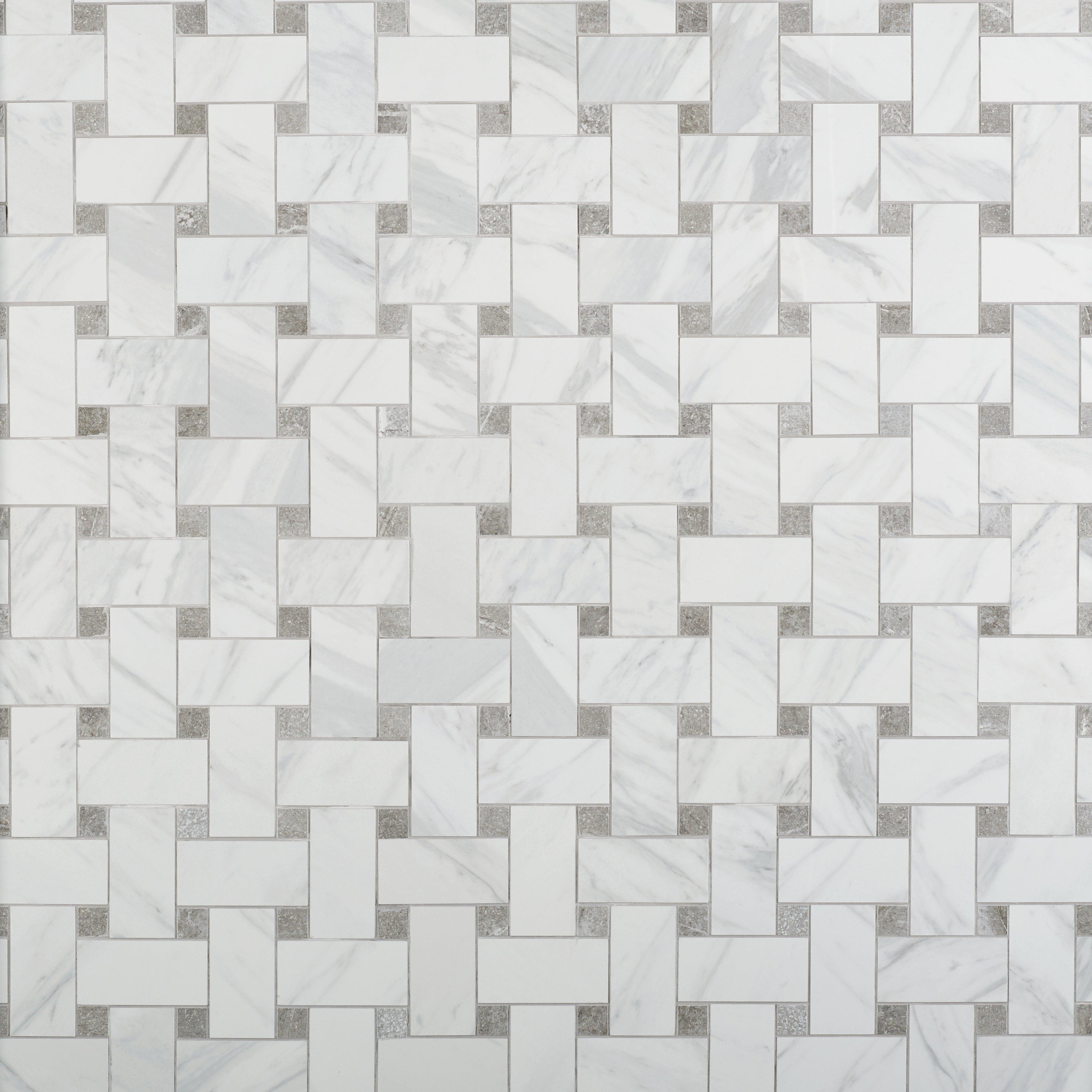 Cesari Bianca Basketweave Polished Porcelain Mosaic Tile | Floor And Decor