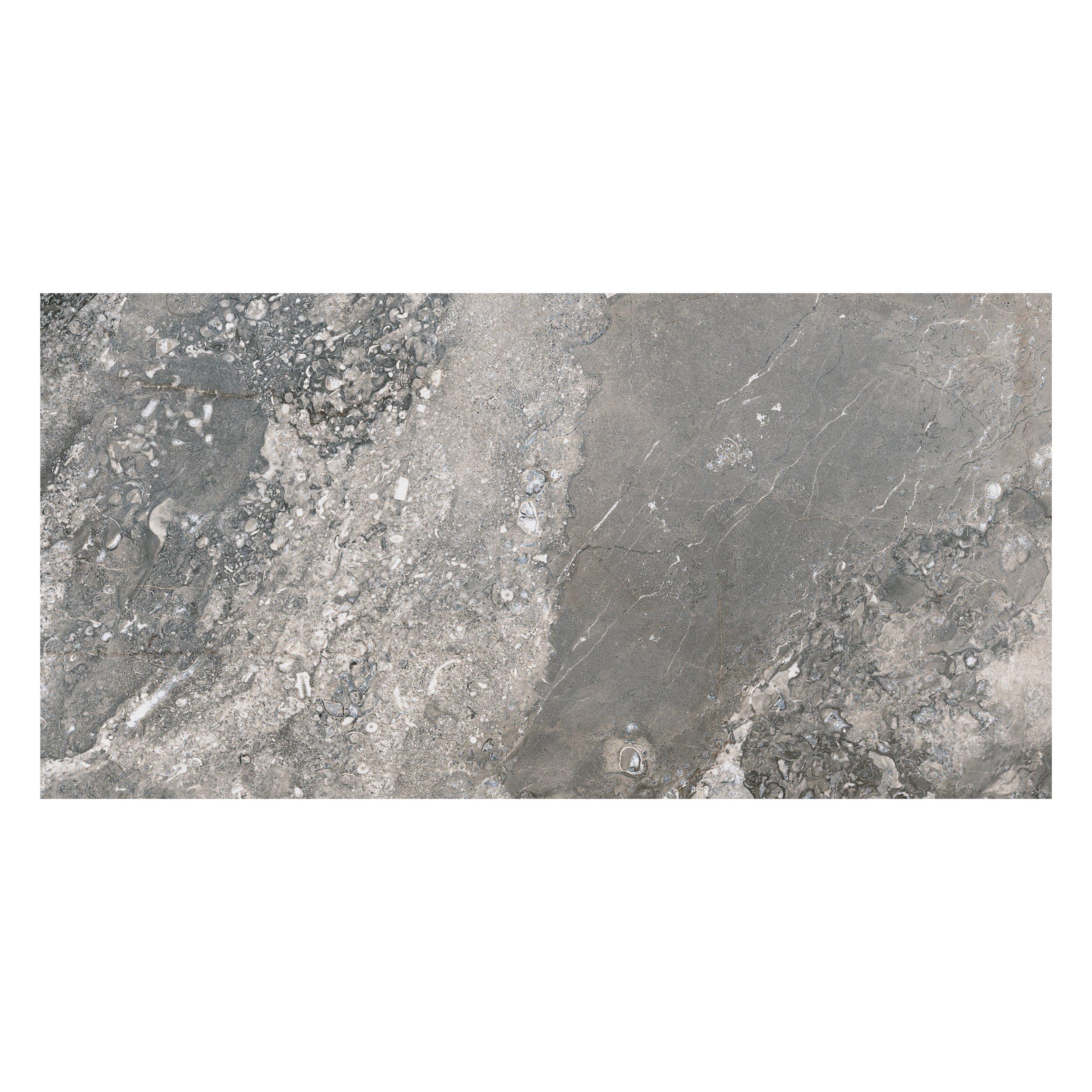 Vector Gray Polished Porcelain Tile