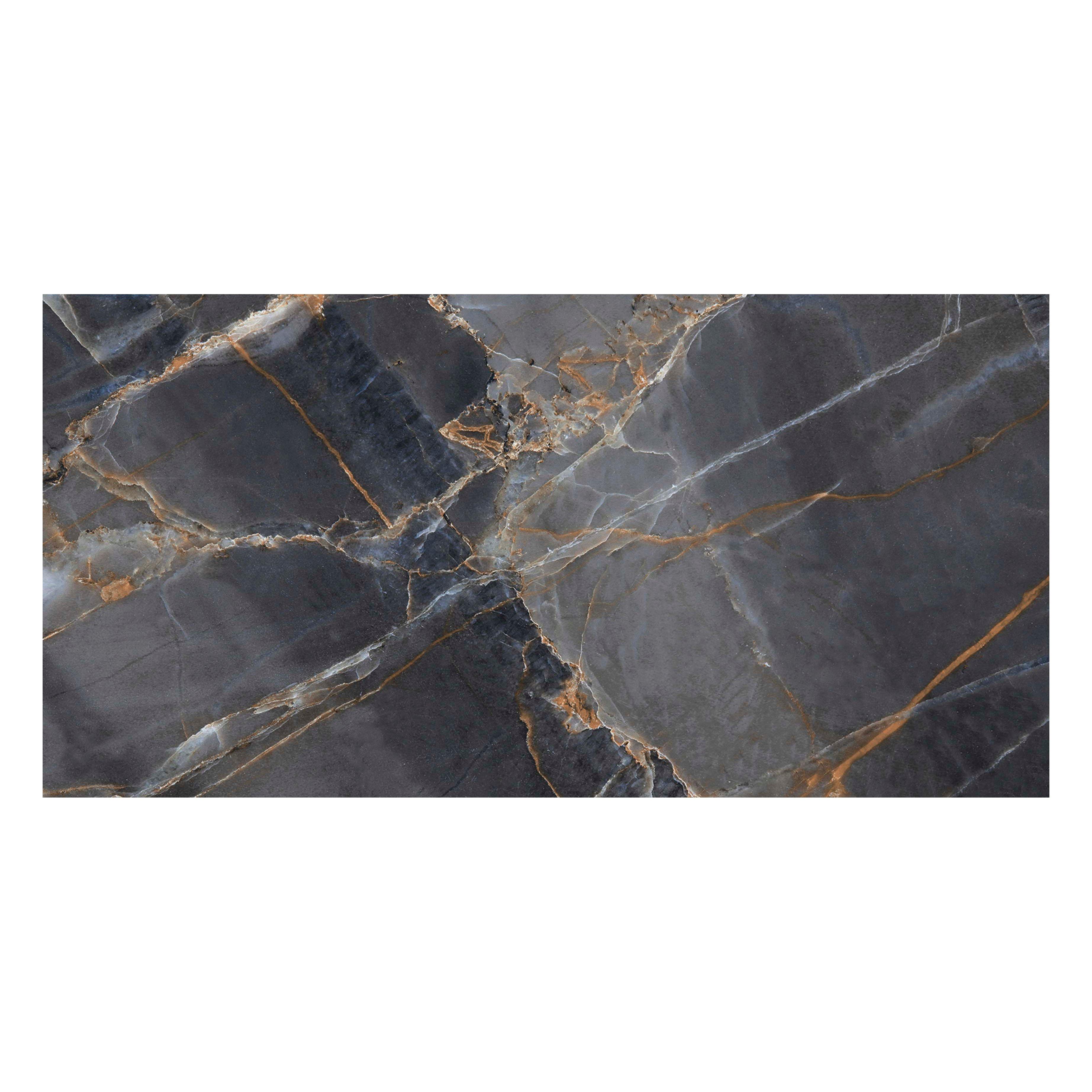 Zena Black Polished Porcelain Tile